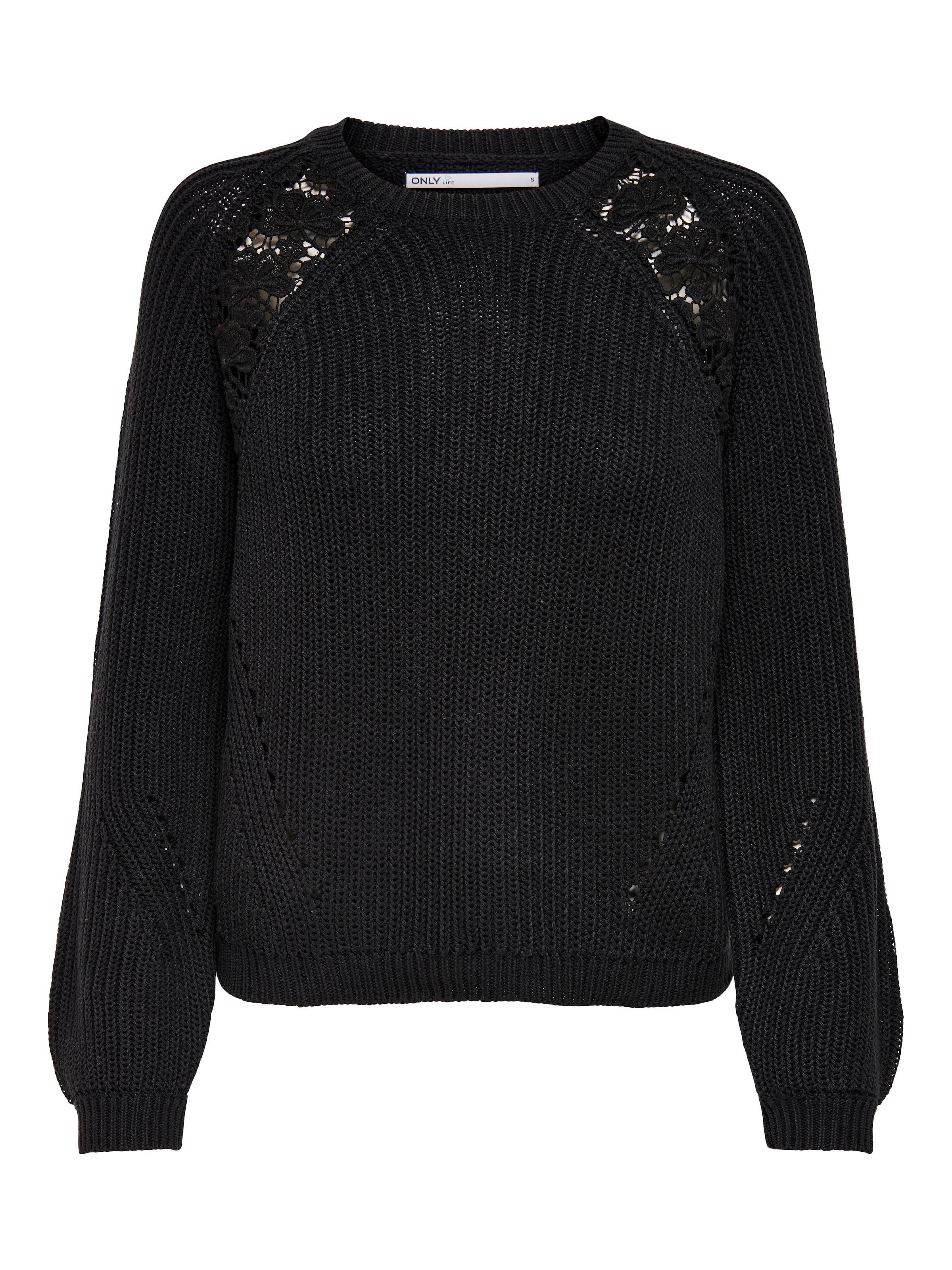 ONLY Strickpullover »ONLMAGA L/S LACE PULLOVER KNT NOOS«, mit Spitze