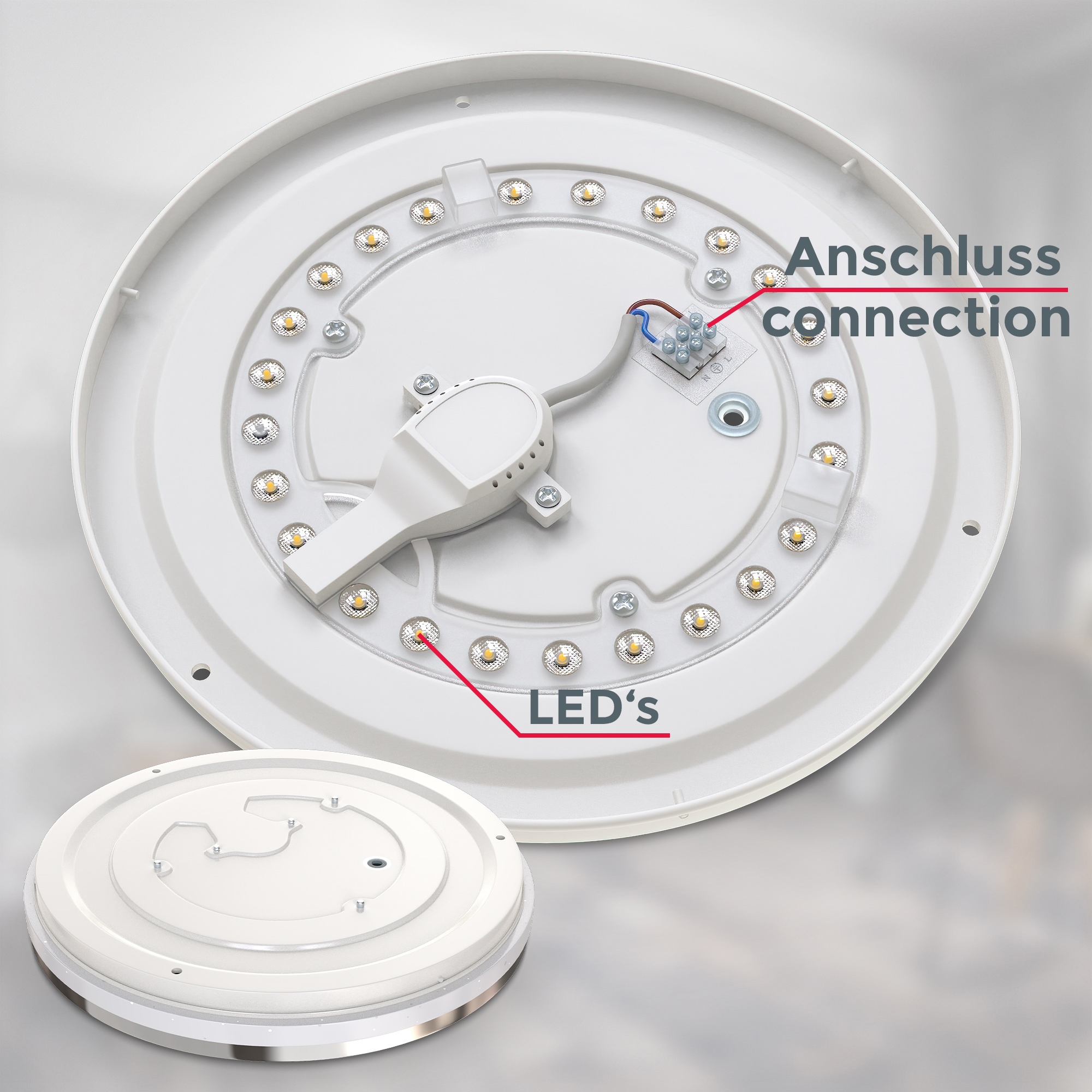 B.K.Licht LED Deckenleuchte, 1 flammig, Leuchtmittel LED-Modul | LED fest integriert, Deckenlampe mit Sternendekor, 15W LED Platine 1500lm, neutralweiß