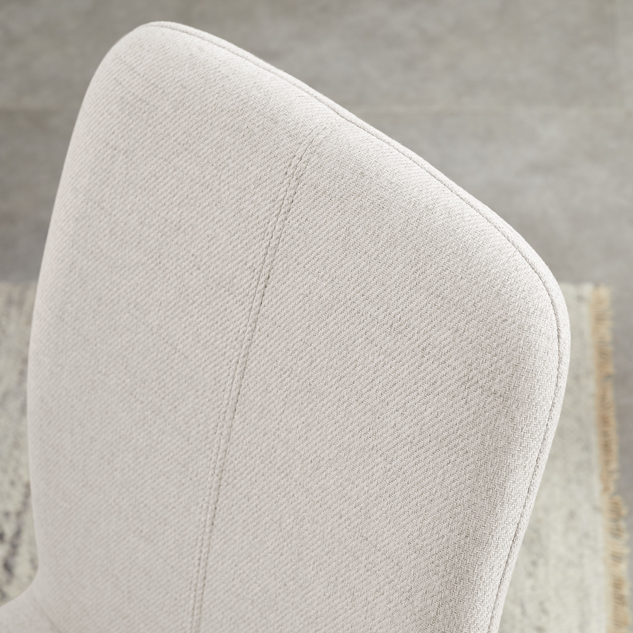 OTTO home Essgruppe »Kryce« Set, 120 cm Esstisch + 4 Stühle, 5 Stk. tlg. Strukturstoff, robustem Metallgestell, Tischplatte aus Sinterstein