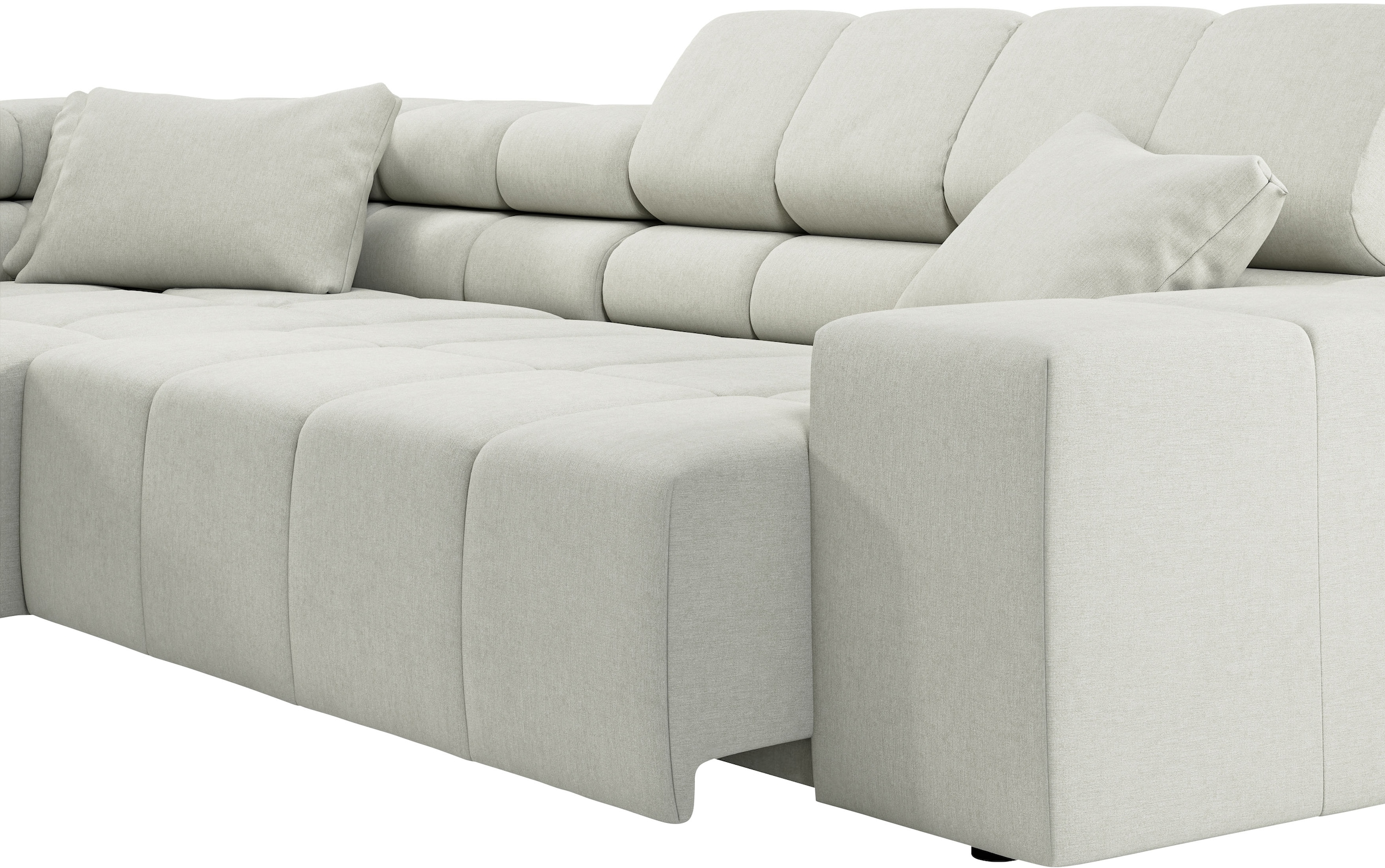 INOSIGN Ecksofa »Ancona incl. Kopfteilverstellung, Breite 319cm, L-Form«, wahlweise motorische Sitztiefenverstellung, auch in Cord + Easy Care