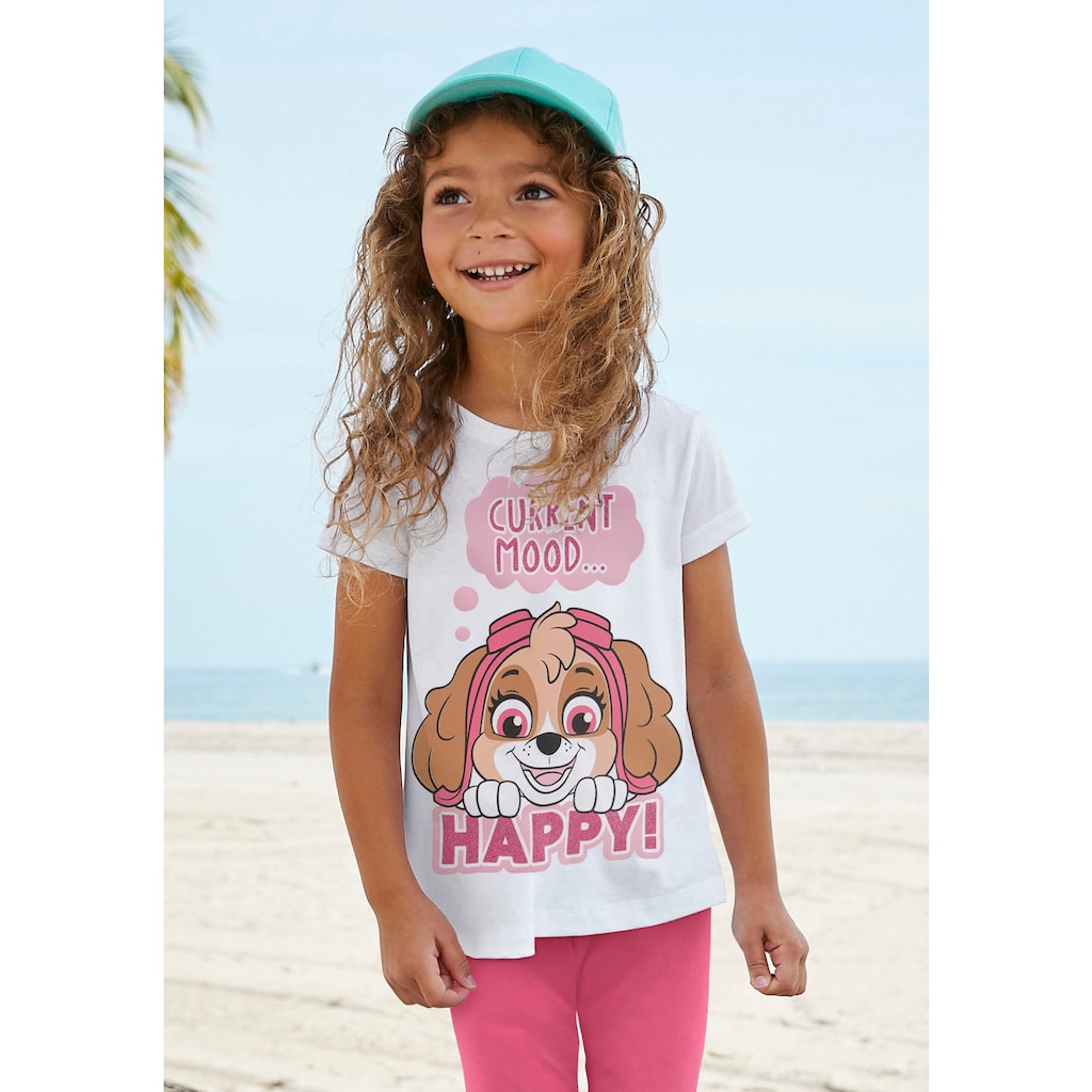 PAW PATROL Shirt & Leggings, (Set, 2 tlg.), mit Glitzerdruck