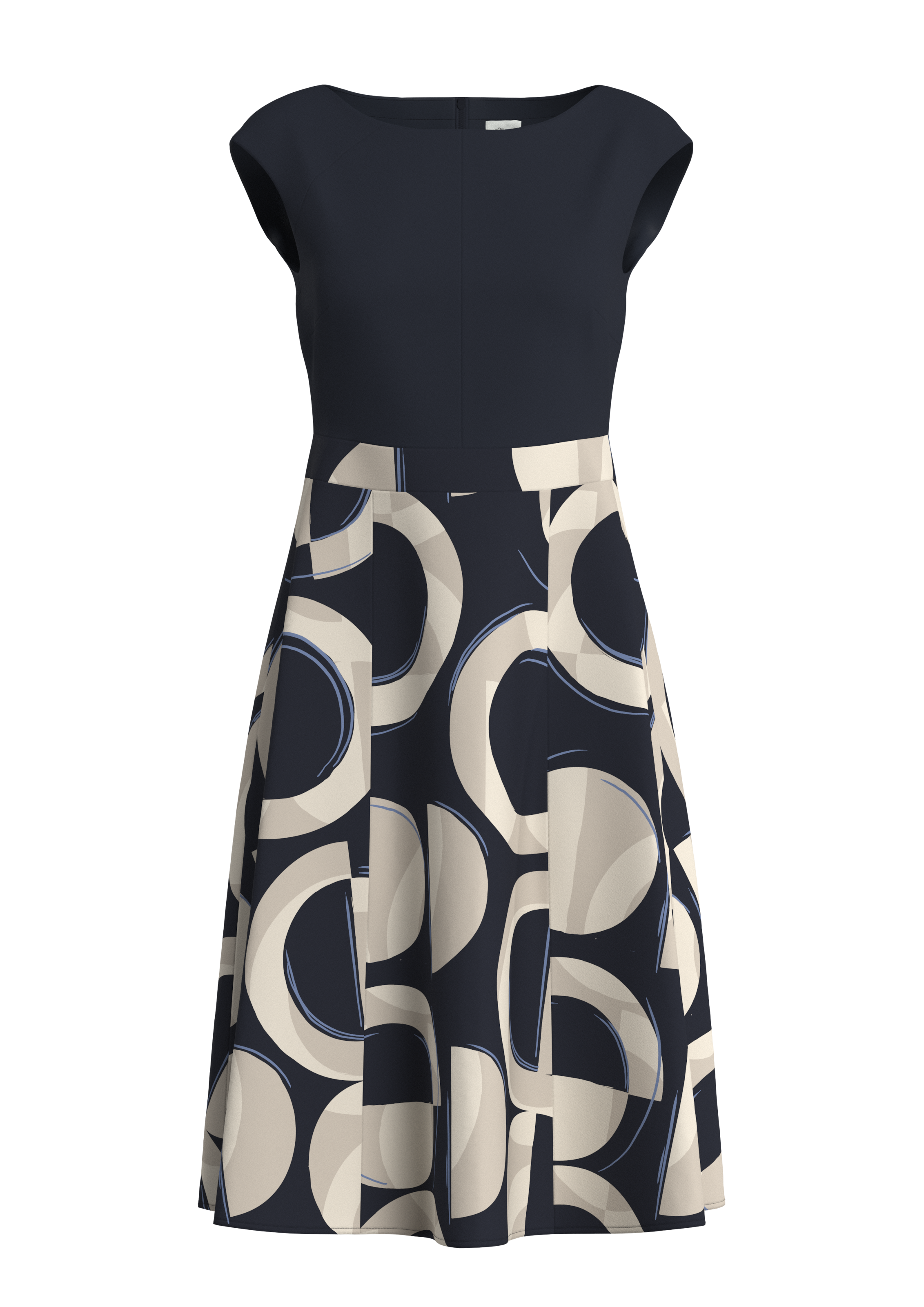s.Oliver BLACK LABEL A-Linien-Kleid, mit All-Over Print