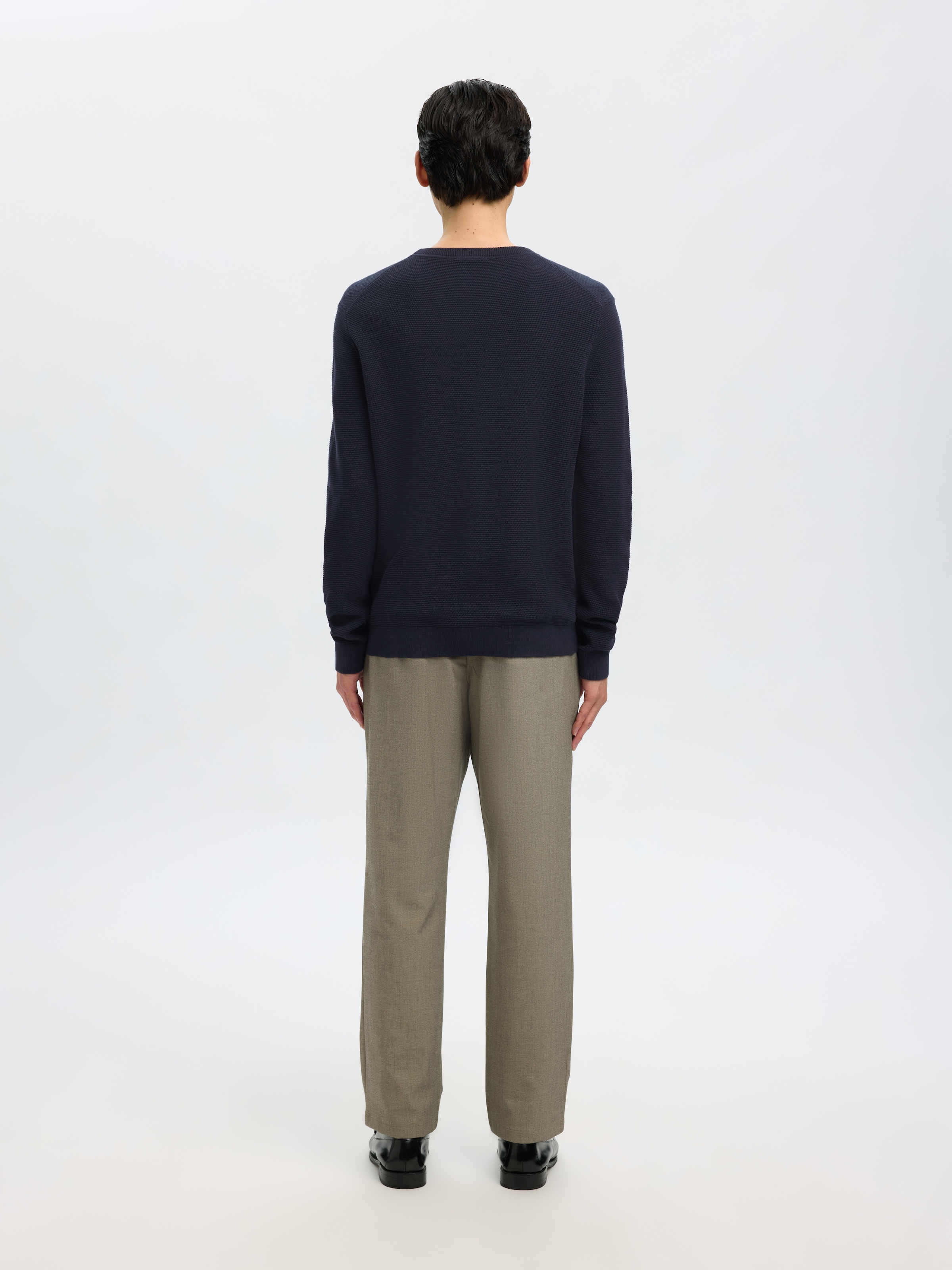 SELECTED Strickpullover »SLHROSS LS KNIT STRUCTURE CREW NECK NOOS«