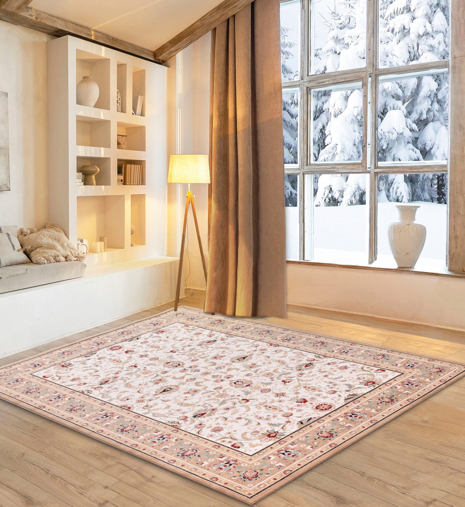 my home Wollteppich »Oriental D2«, rechteckig, 10 mm Höhe, reine Wolle, Orient-Optik, Wohnzimmer