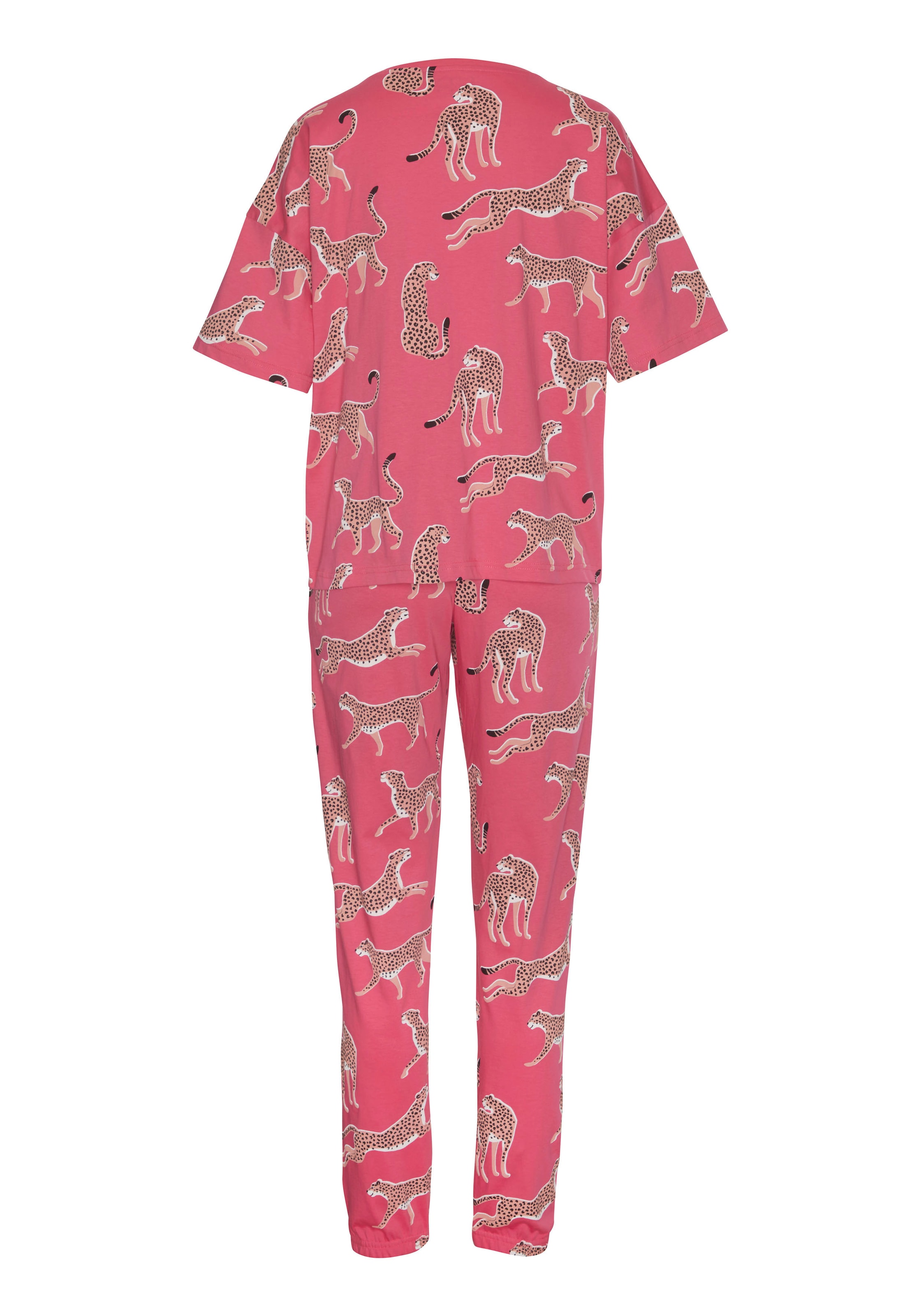 Vivance Dreams Pyjama, (2 tlg.), mt Animal Alloverprint