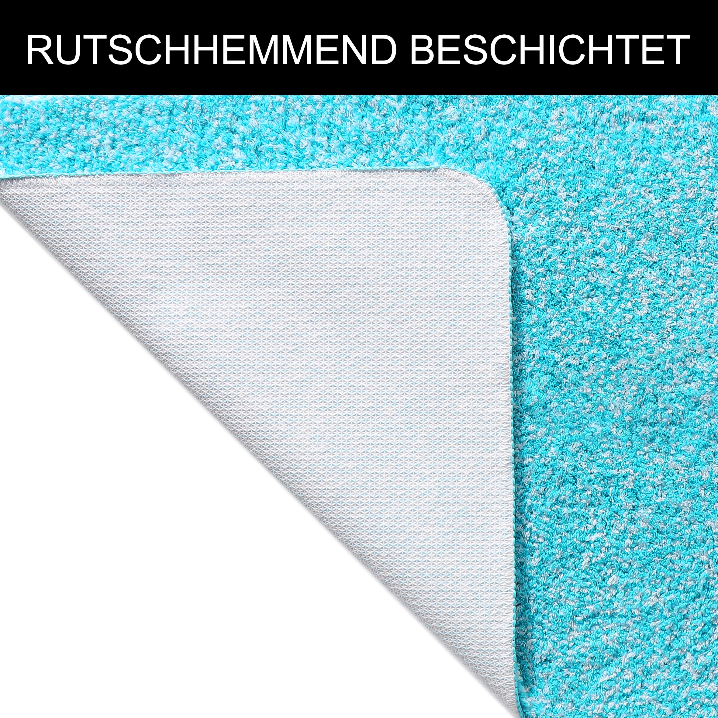 my home Badematte »Vanessa meliert, Badvorleger, Badezimmer Teppich, Duschvorleger« Höhe 20 mm rutschhemmend beschichtet strapazierfähig Badteppich, weiche Haptik, unifarben