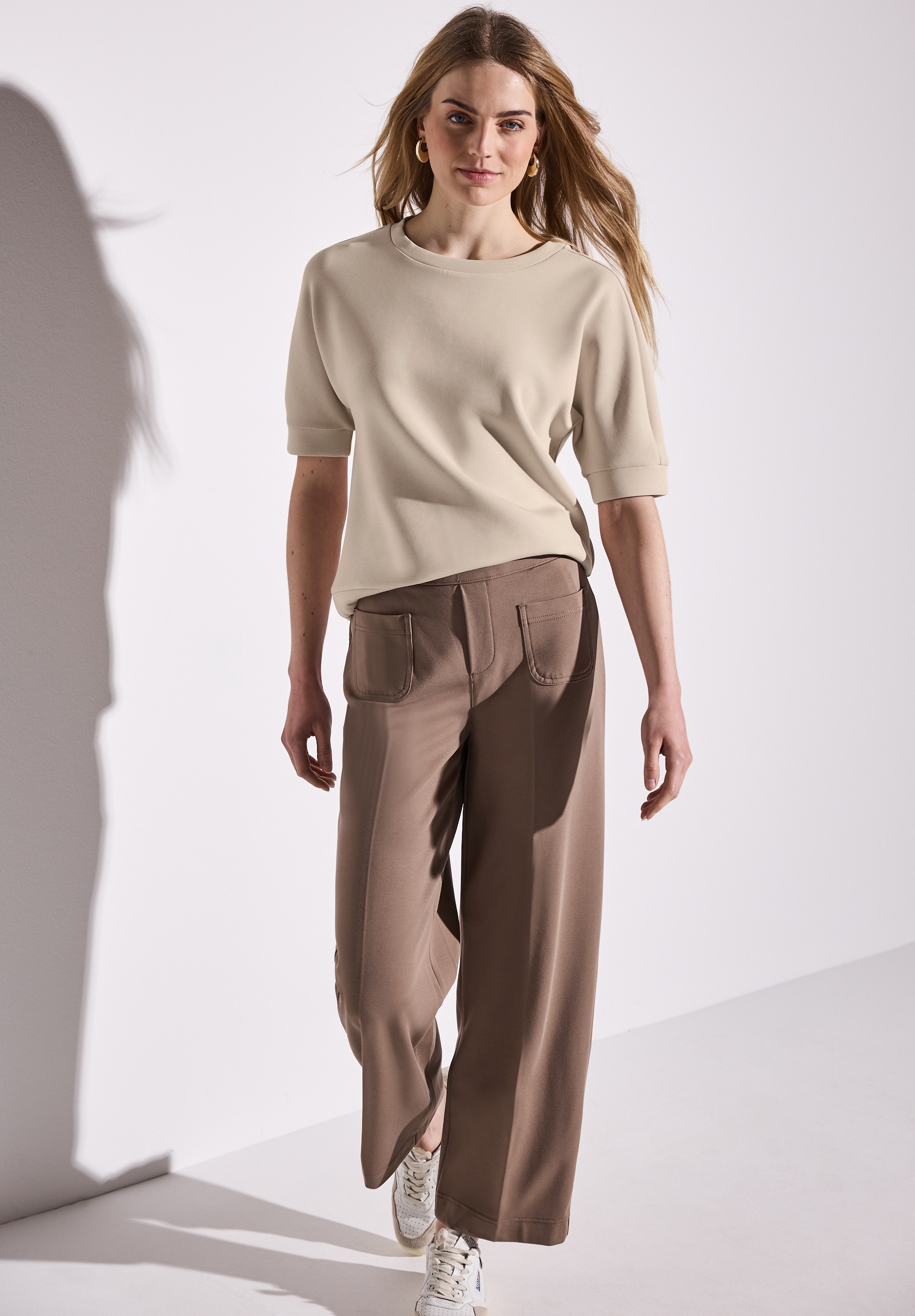 STREET ONE Sweatshirt, mit Tunnelzug am Saum