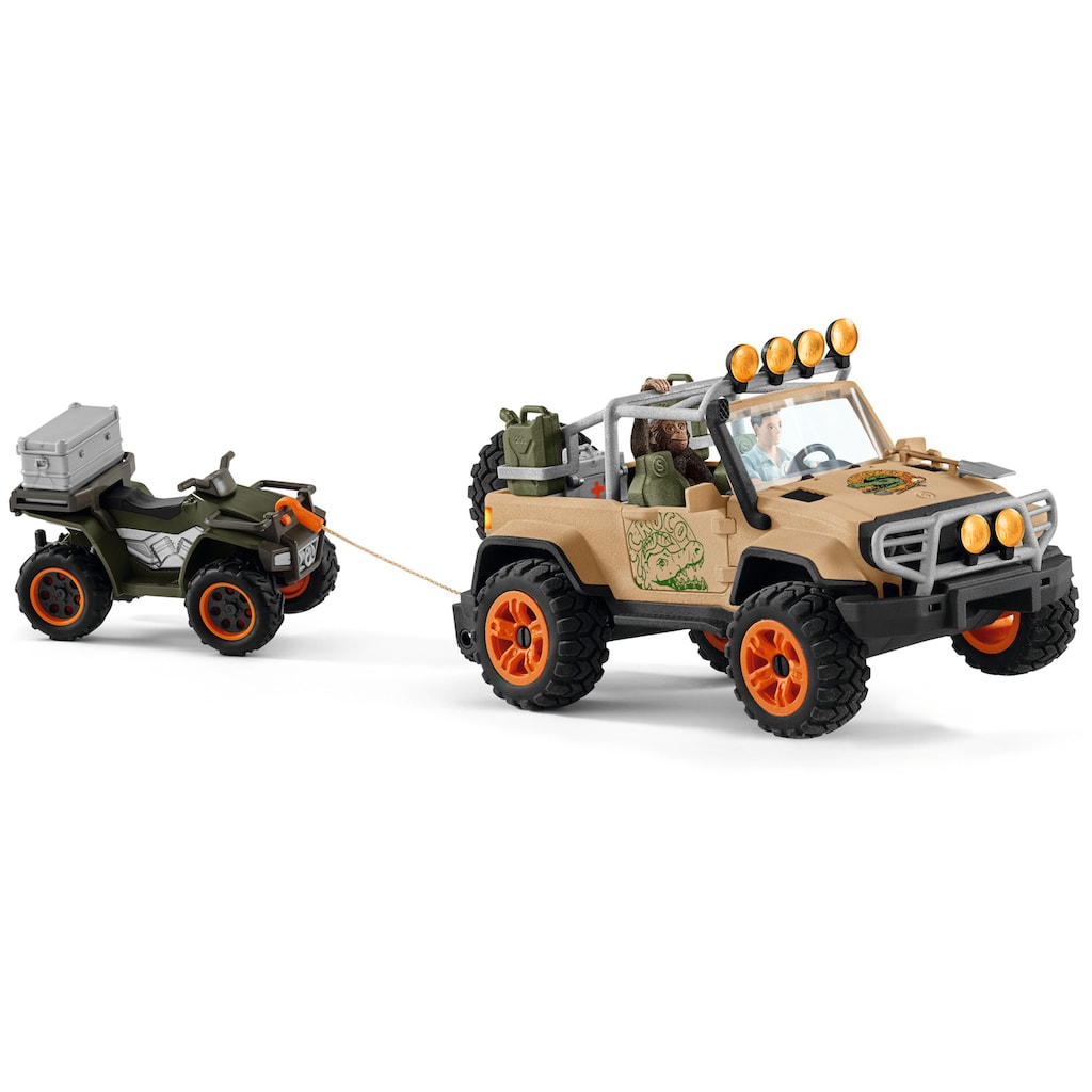 Schleich® Spielzeug-Auto »WILD LIFE, Geländewagen mit Seilwinde (42410)«, (Set)