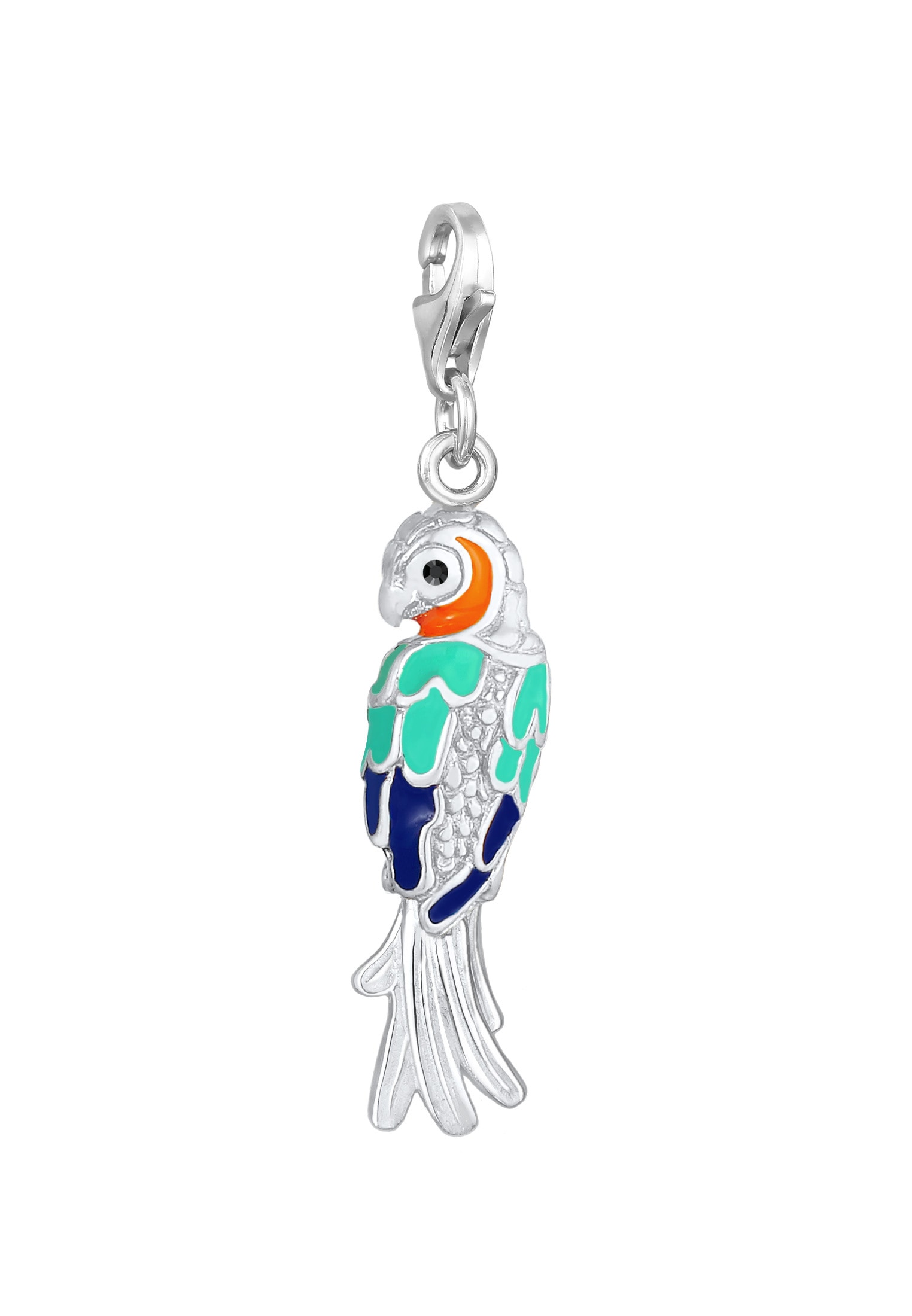Nenalina Charm-Einhänger »Charm Papagei Vogel Kristalle 925 Silber«