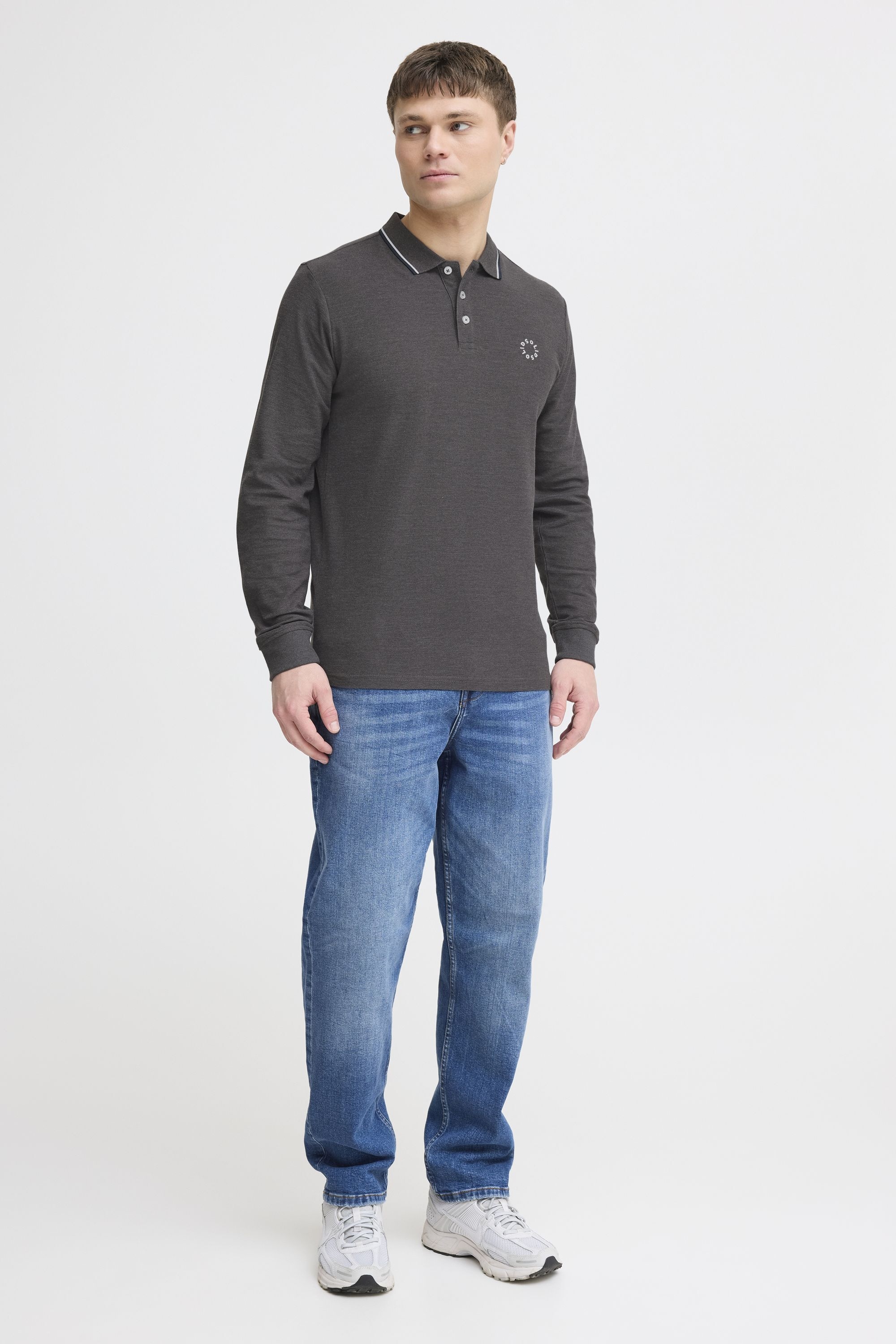 !Solid Langarm-Poloshirt »Langarm-Poloshirt SDHANGOR«