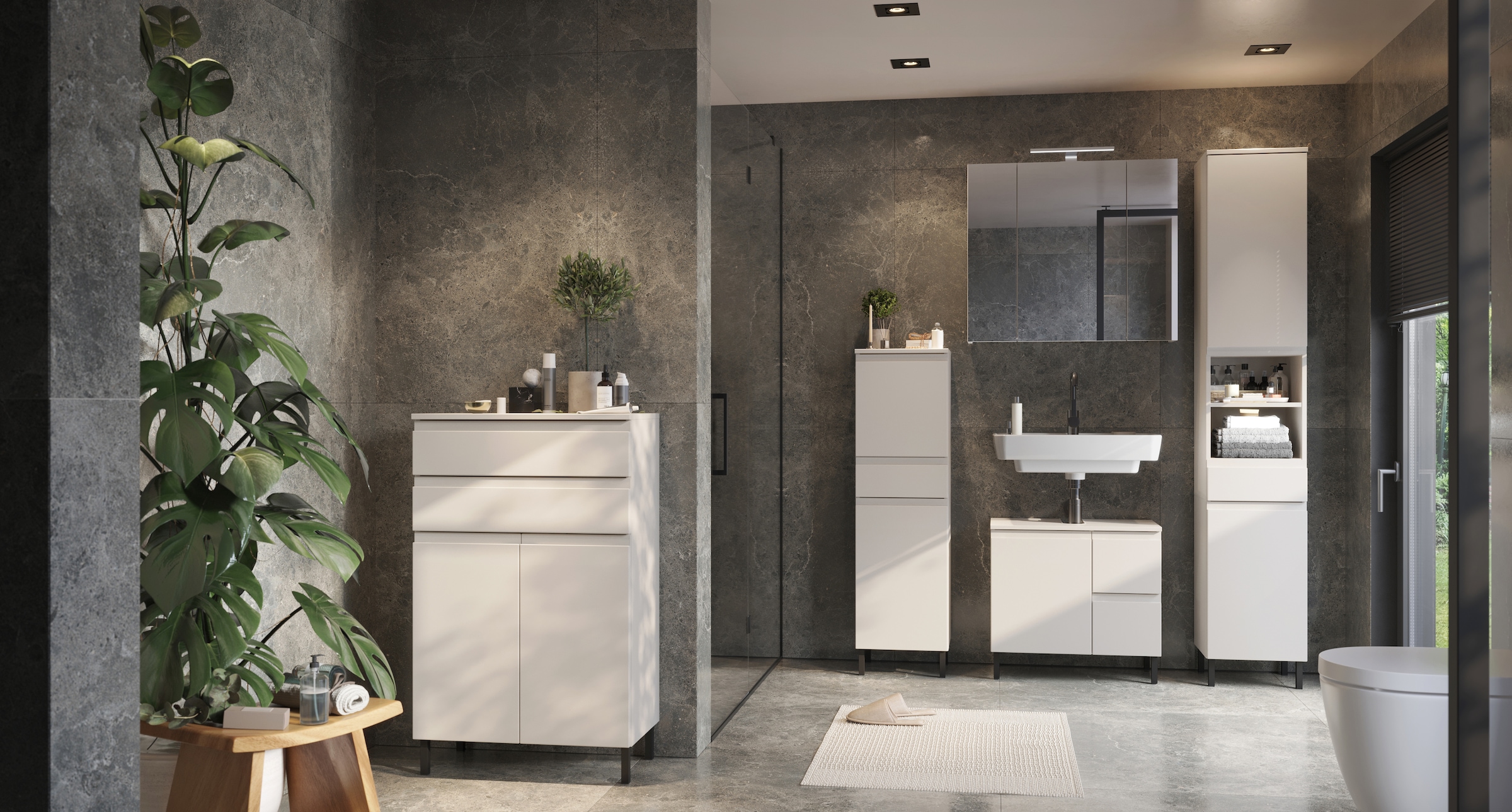 GERMANIA Hochschrank »Scantic«, (1 St.), mit griffloser Optik