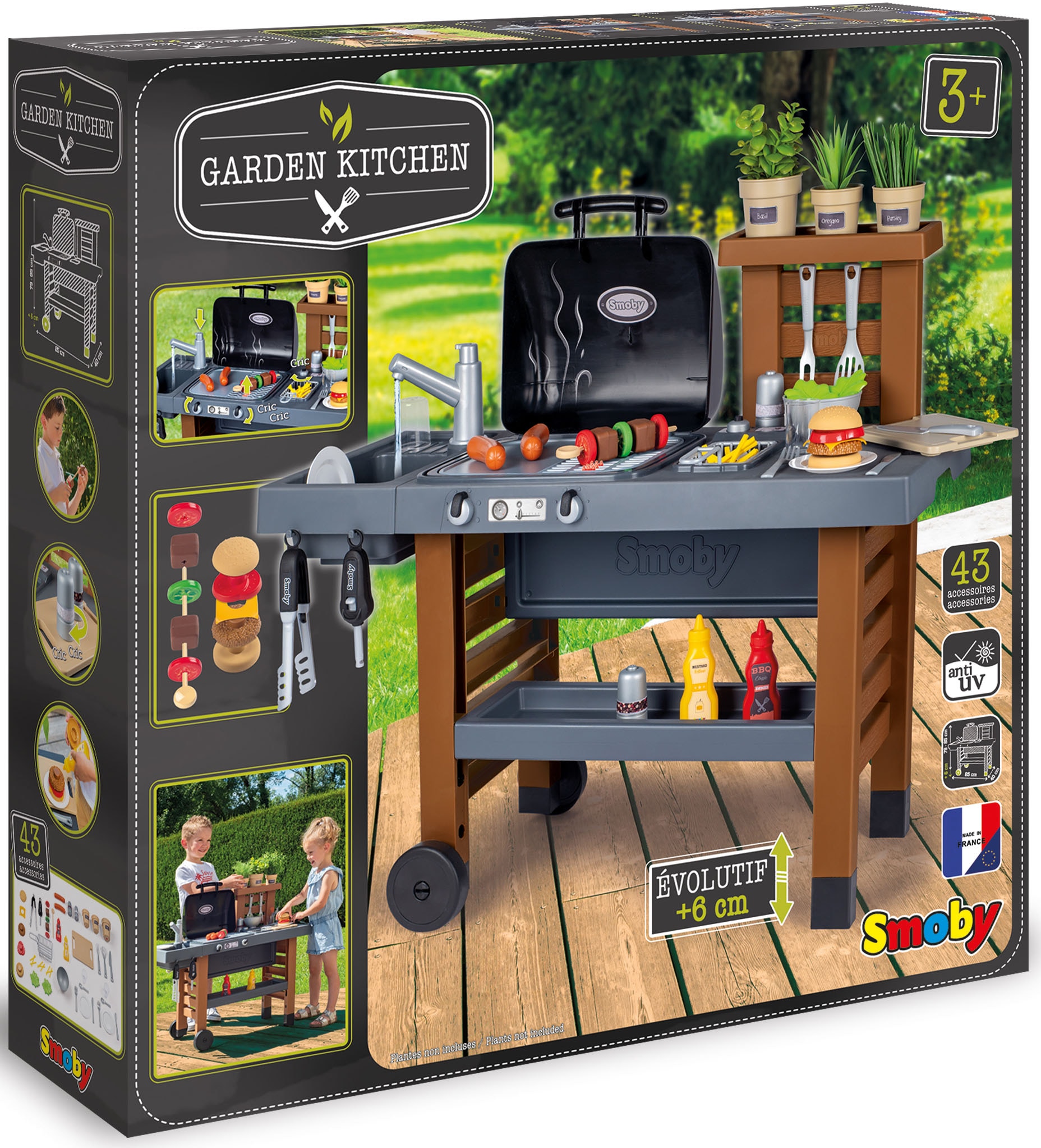 Smoby Spielküche »Outdoor Gartenküche«, mit Grill, Spülbecken und Wasserpumpfunktion; Made in Europe