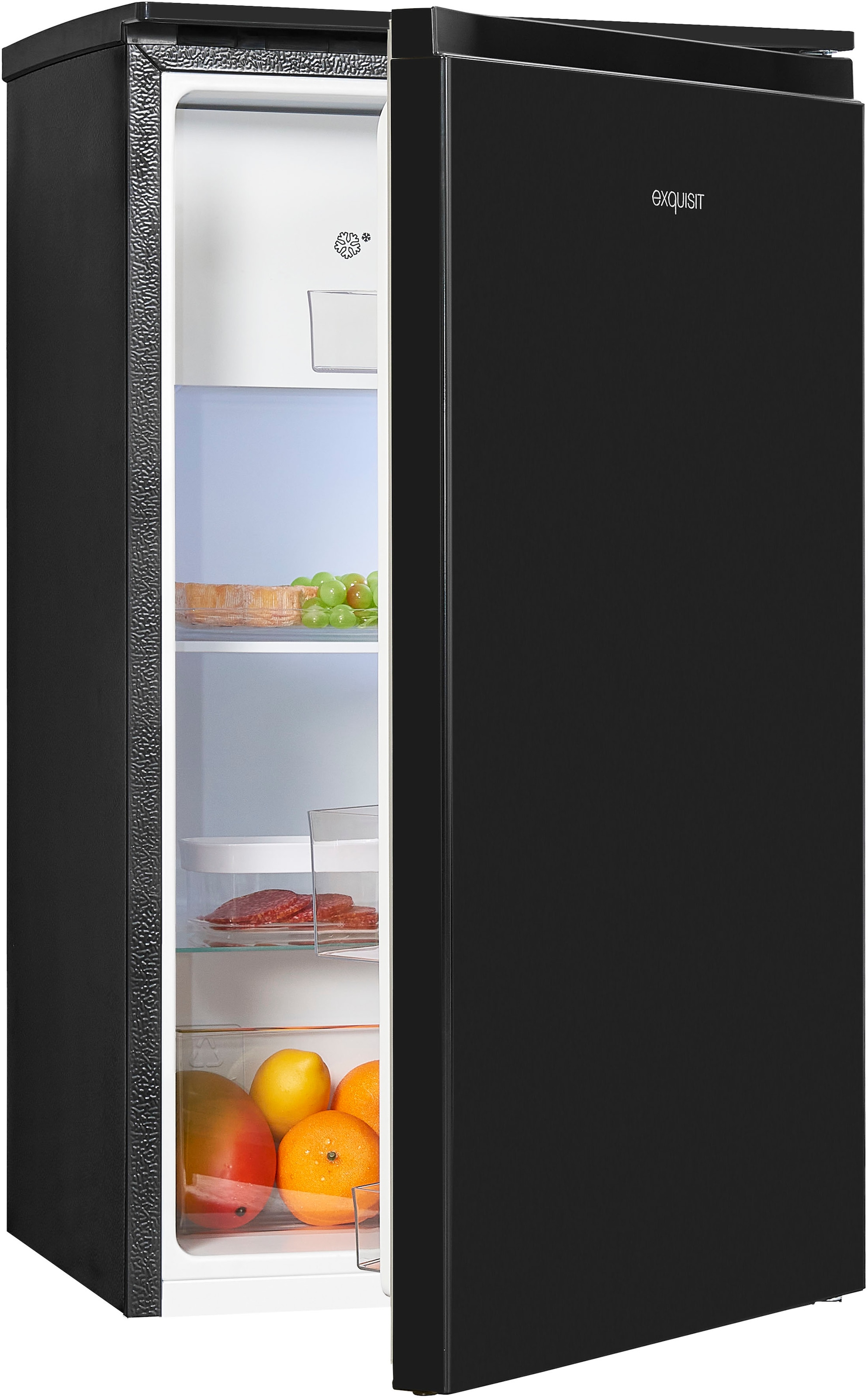 exquisit Kühlschrank »KS117-3-010F«, KS117-3-010F schwarz, 85 cm hoch, 48 cm  breit, 82 L Volumen jetzt online bei OTTO