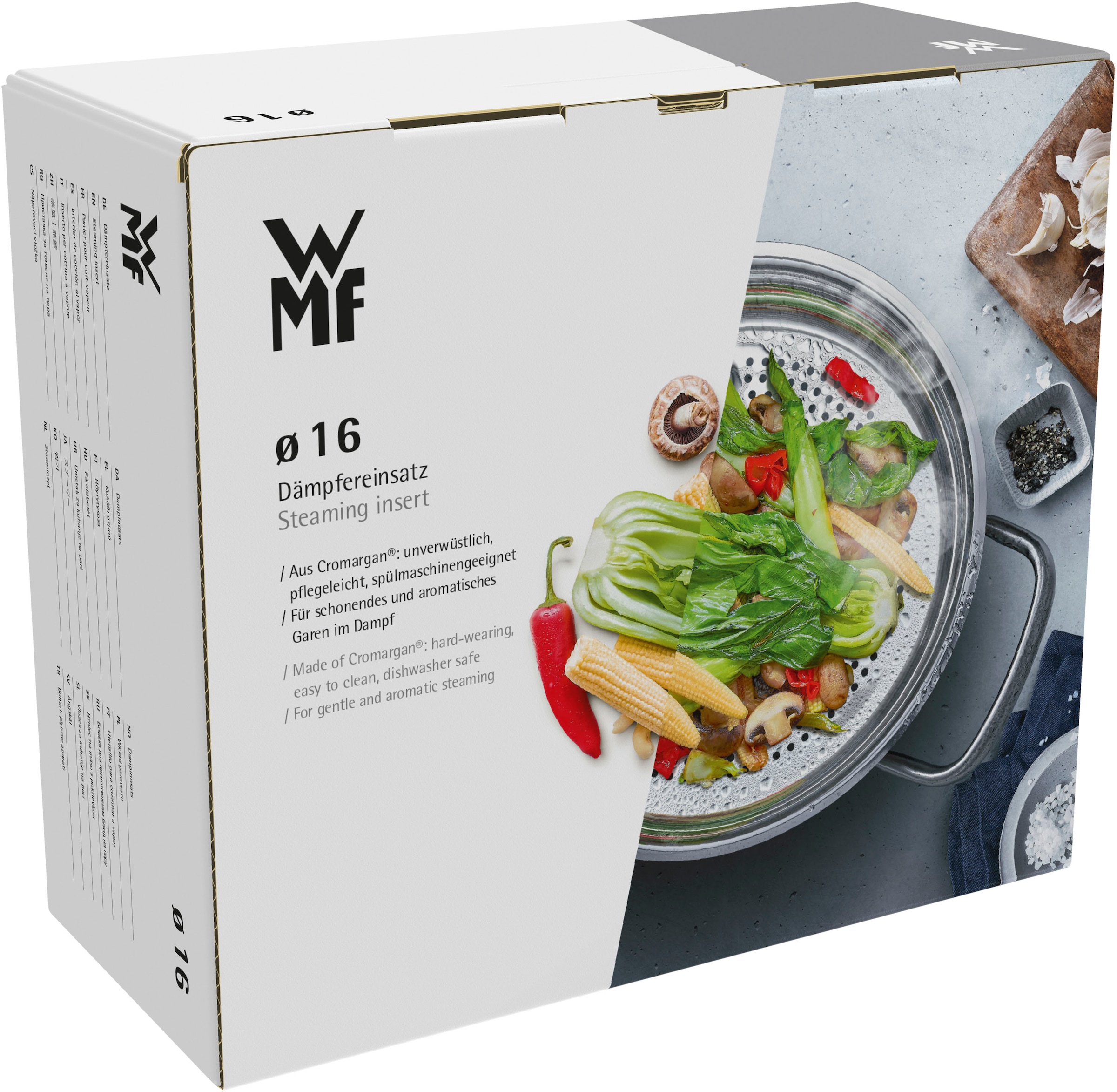 WMF Dampfgareinsatz »Compact Cuisine«, (1 tlg.), stapelbar, wärmereduzierende Hohlgriffe, spülmaschinengeeignet