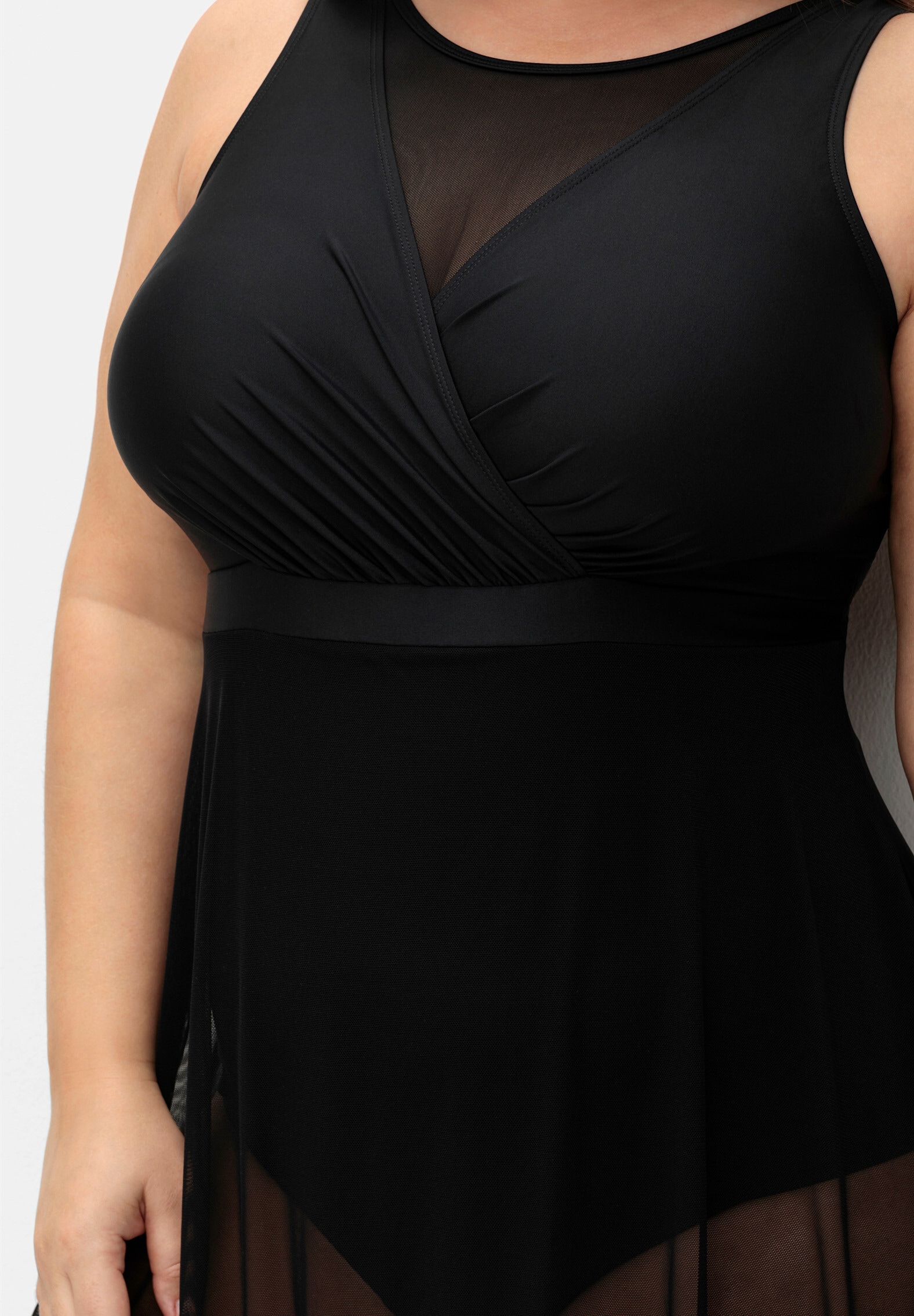 Sheego Tankini »Badekleid Badekleid in Wickeloptik«