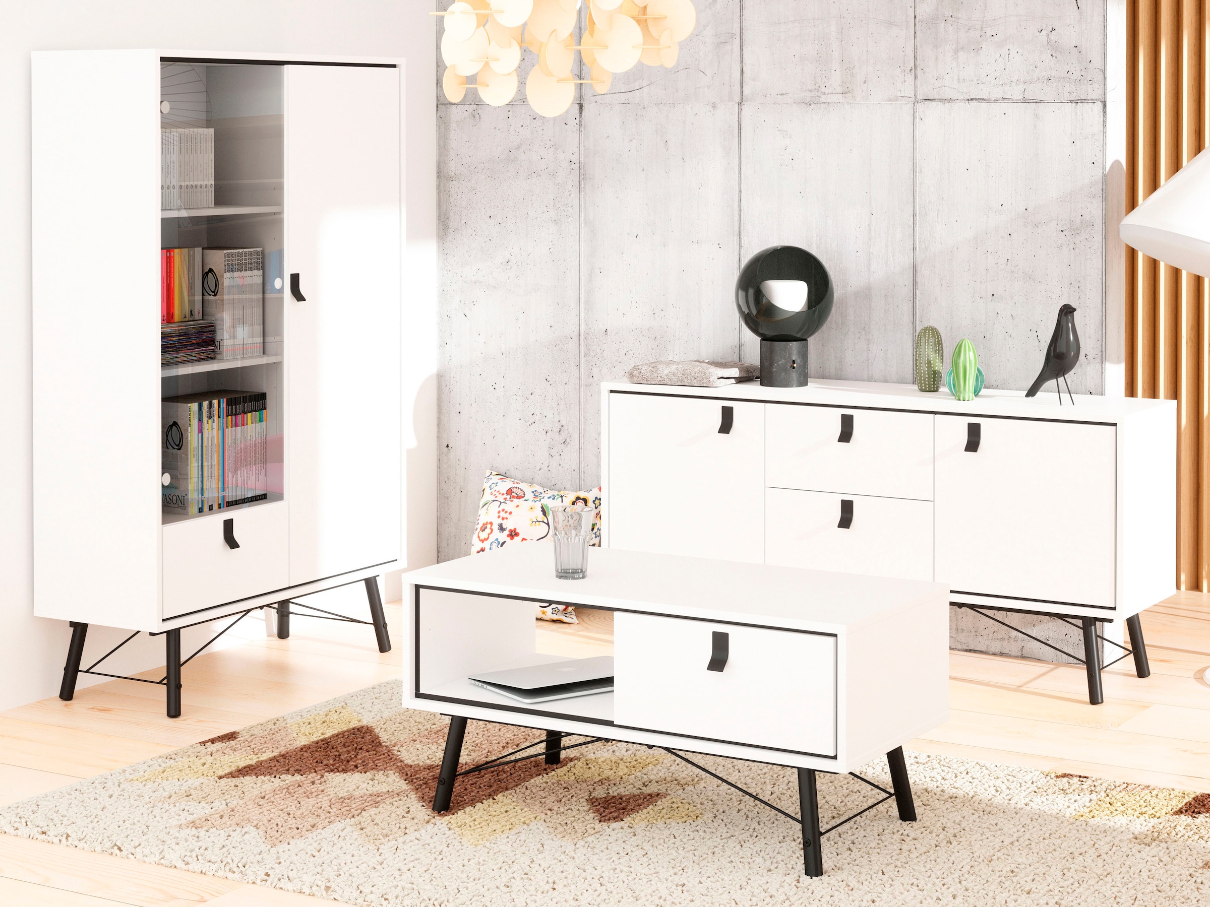 andas Sideboard »Ry Aufbewahrung, Schubladenschrank,«, Breite 150 cm, Höhe 72 cm, Kommode mit 2 Türen und 2 Schubläden