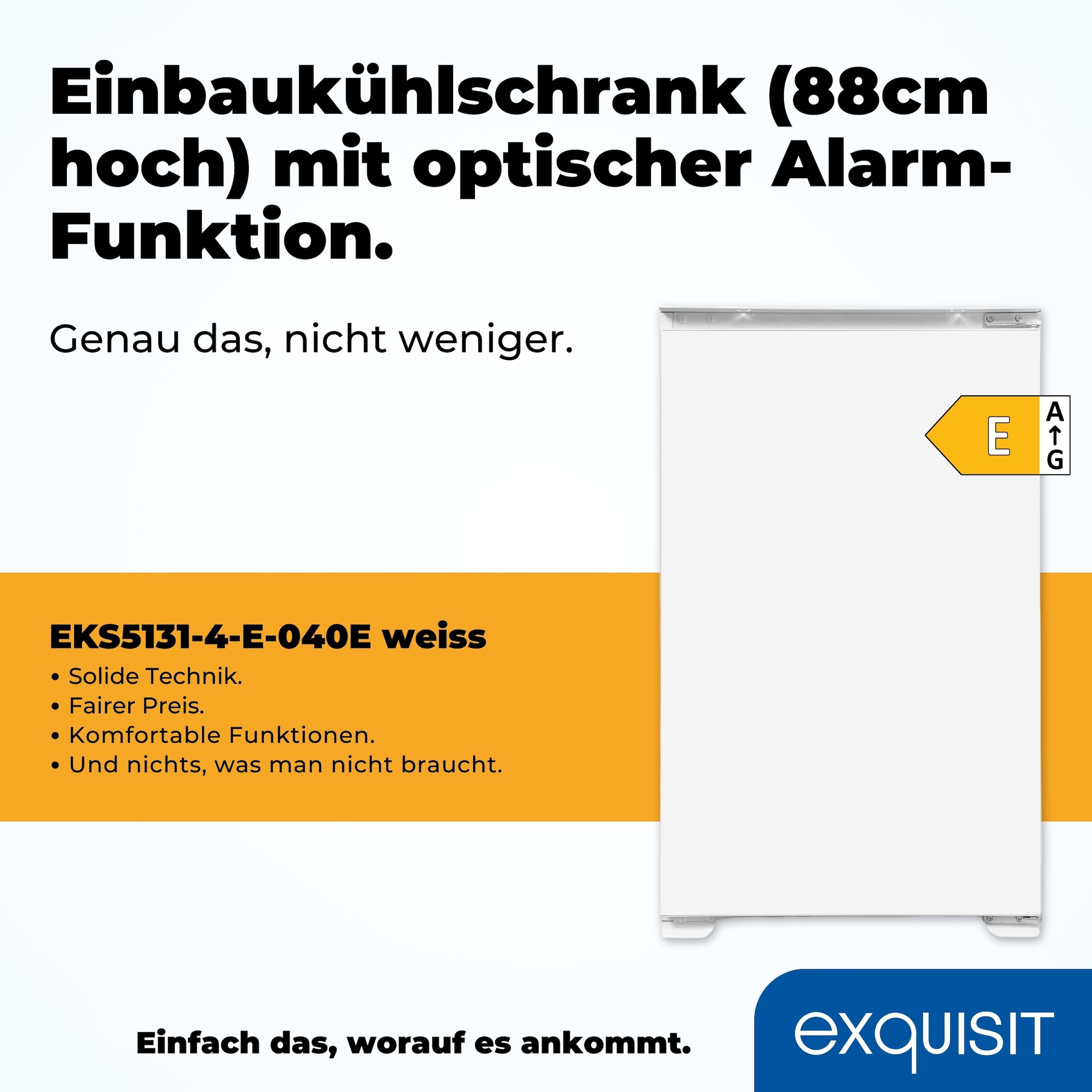 exquisit Einbaukühlschrank »EKS131-4-E-040E«
