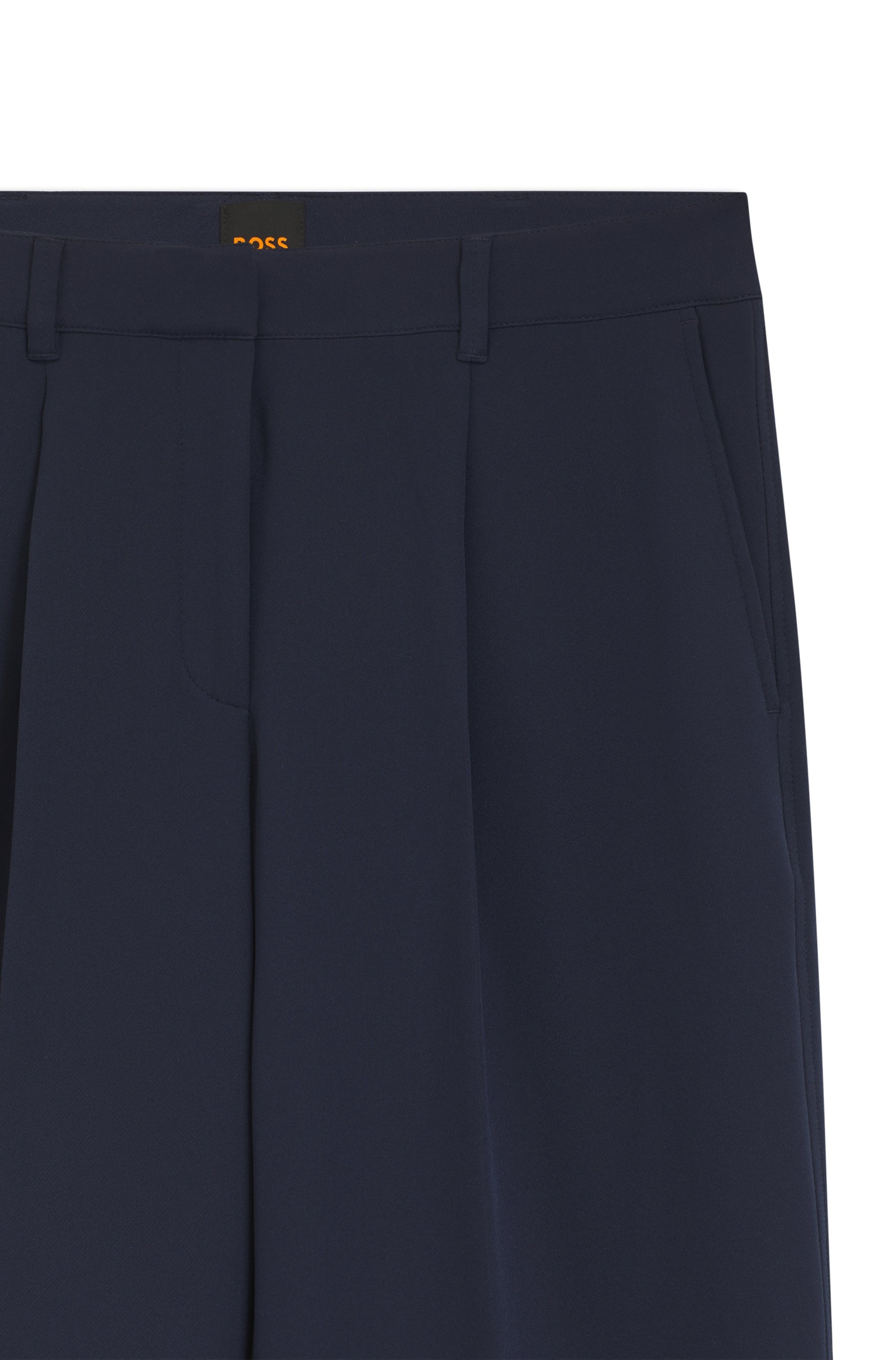 BOSS ORANGE Anzughose »Tiwi Premium Damenmode«  Wide Leg mit Bügelfalte