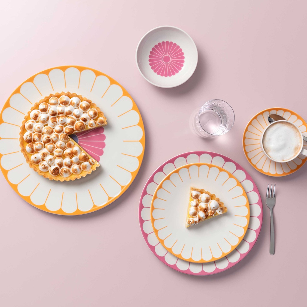 Villeroy & Boch Servierplatte »Servierplatte Fleur Couleur ø 31,8 cm bunt« Spülmaschinenfest, Mikrowellensicher