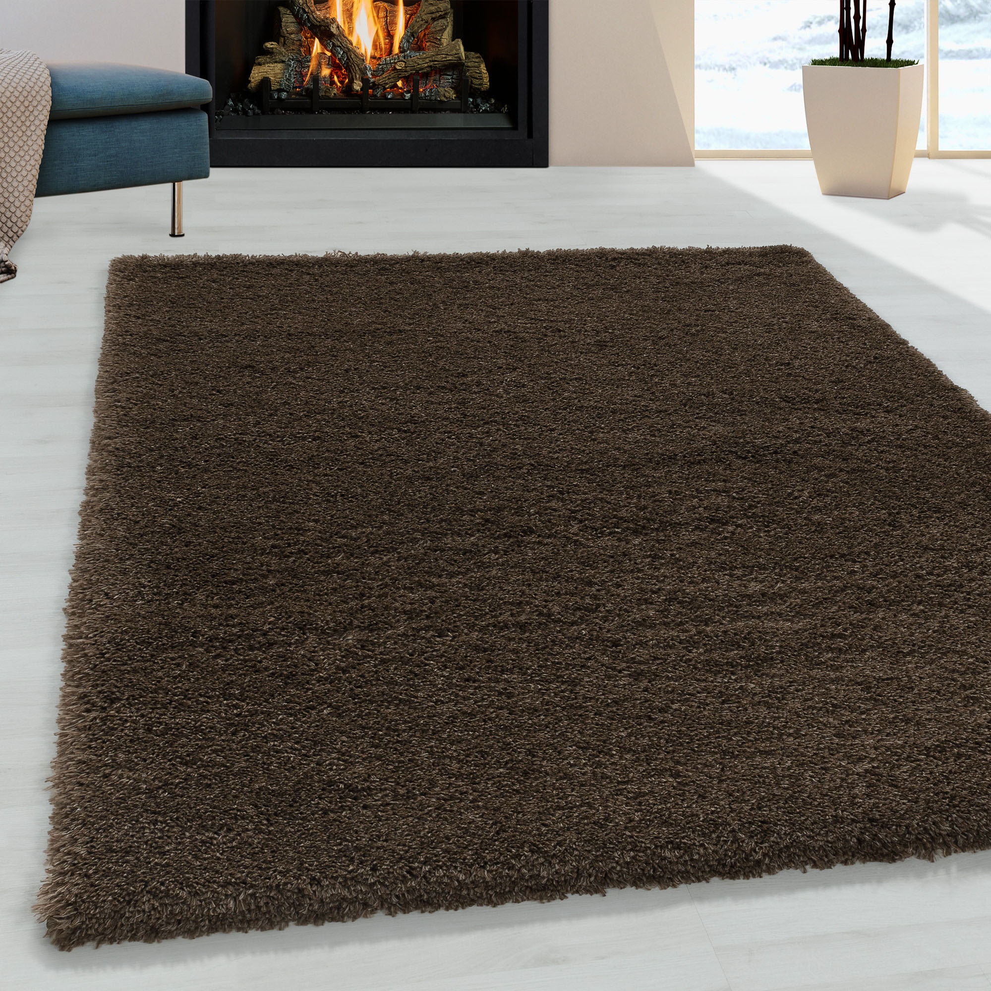 Ayyildiz Teppiche Hochflor-Teppich »FLUFFY 3500«, rechteckig, Langflor, Shaggy, uni, robust, auch in rund erhältlich, Wohnzimmer