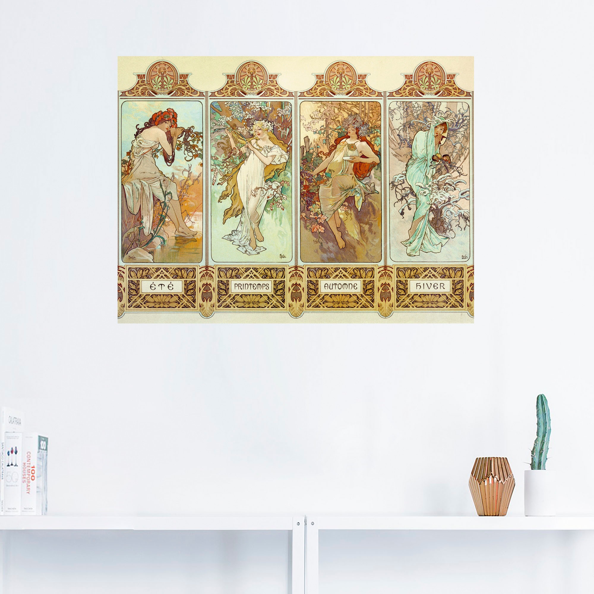 Artland Wandbild »Die vier Jahreszeiten, 1896«, Gruppen & Familien, (1 St.), als Leinwandbild, Wandaufkleber in verschied. Größen