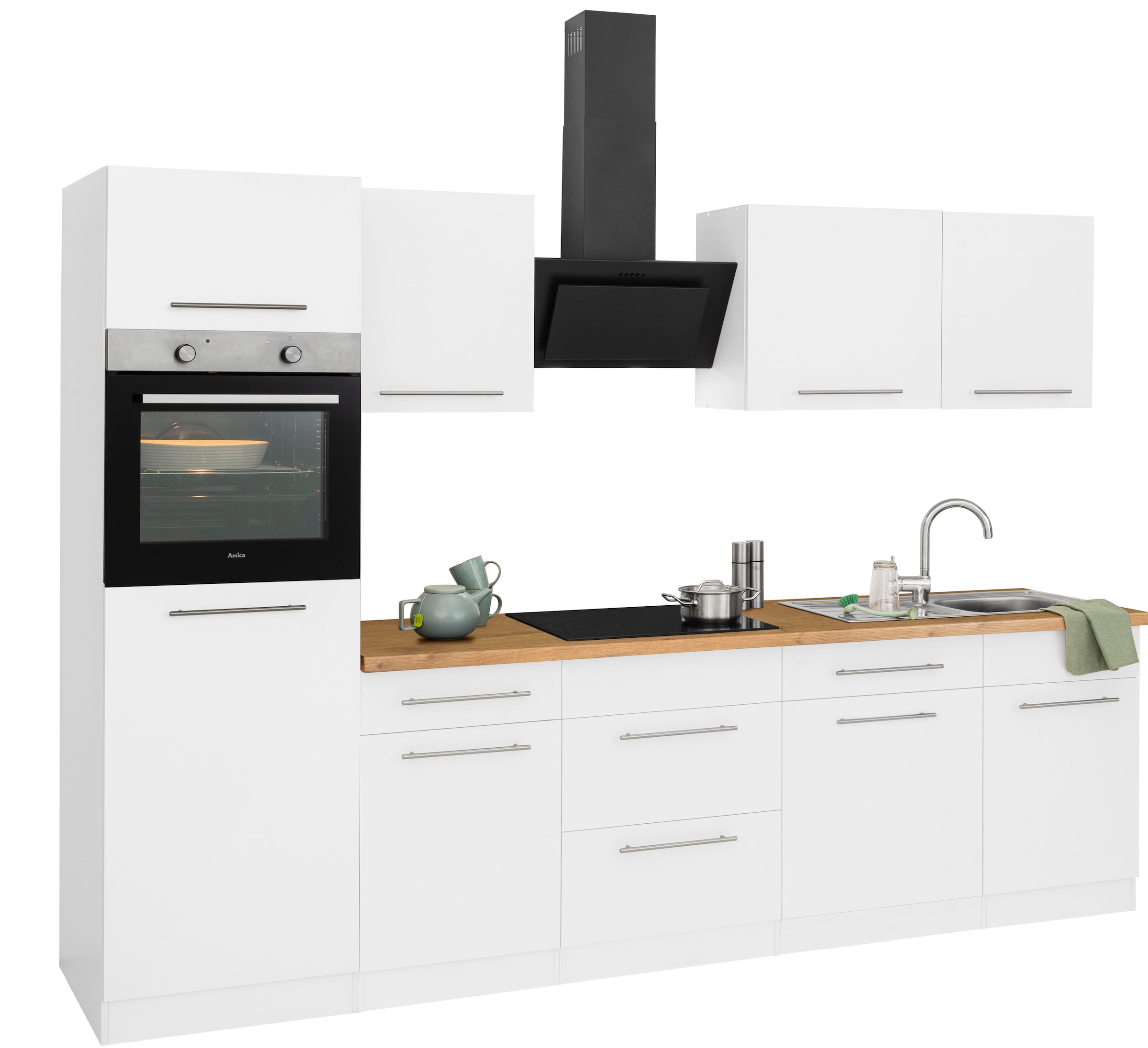 wiho Küchen Küchenzeile »Unna«, cm Breite 280 bei E-Geräte, ohne OTTO
