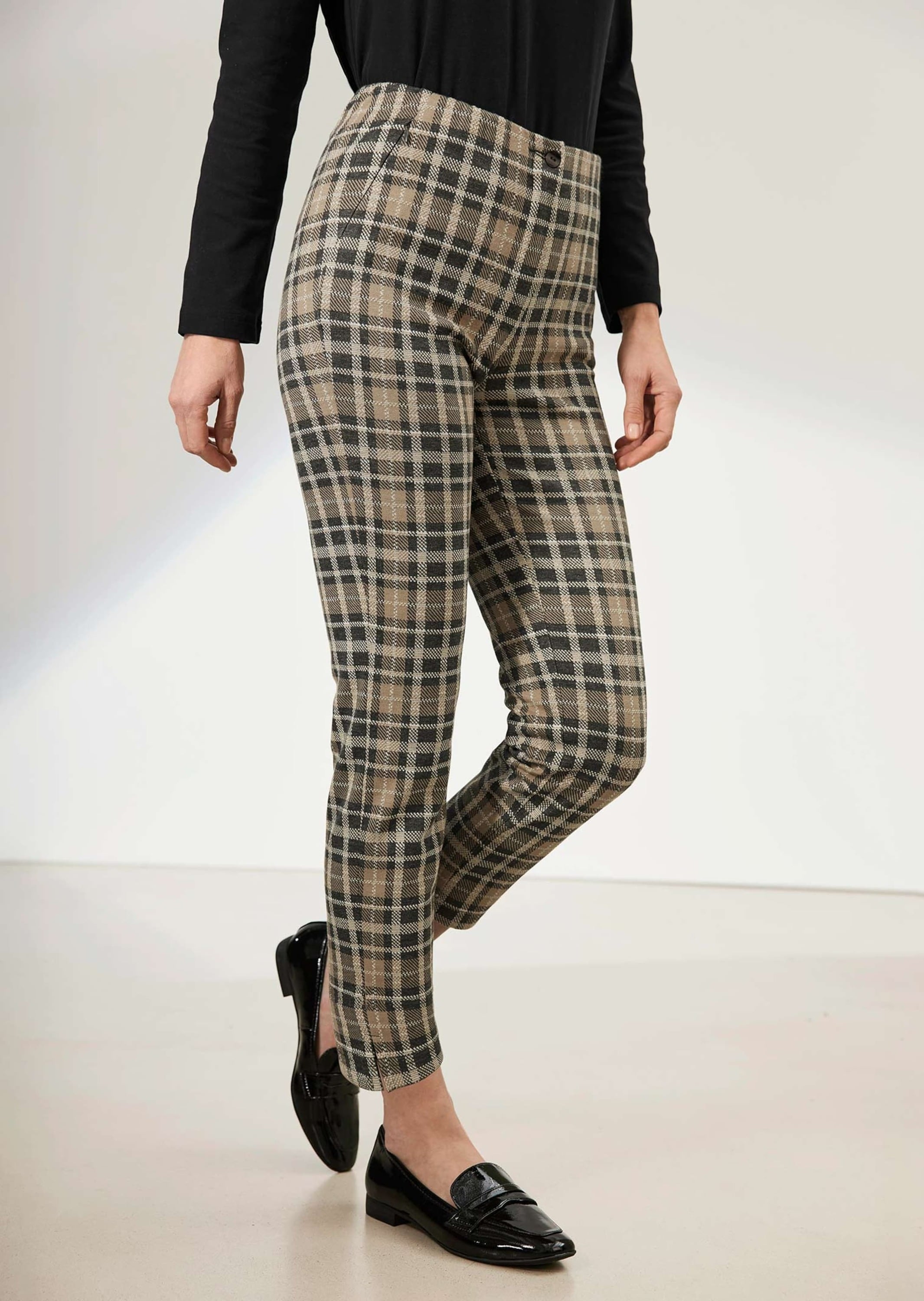 GOLDNER Stoffhose »Glencheck-Hose LOUISA«