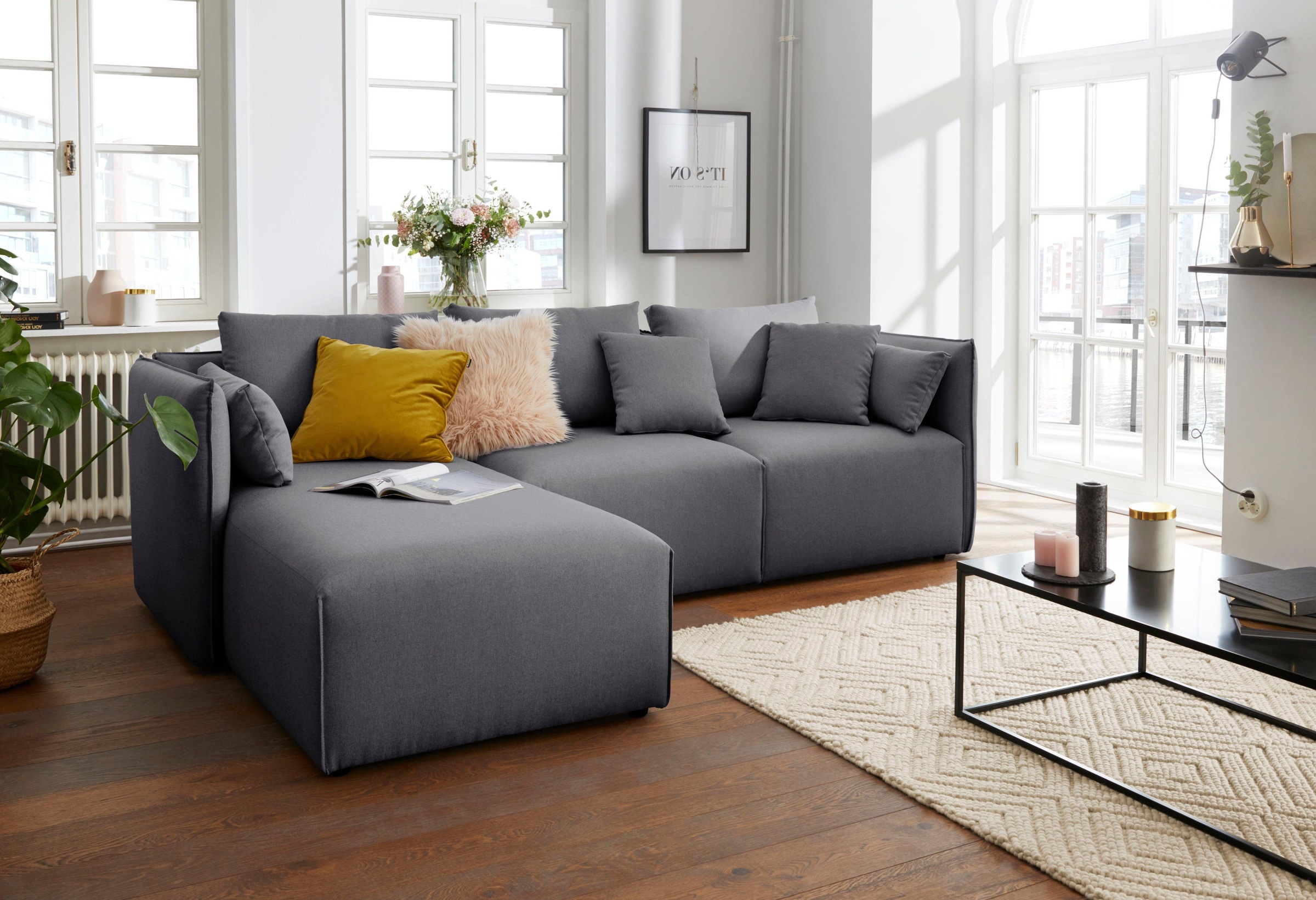 OTTO home Ecksofa »Nöre L-Form« 3 Teile, in vielen Bezugsqualitäten und Farben. Modulteile s. "Nöre"