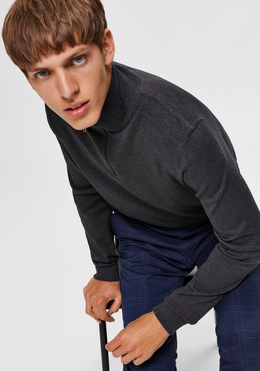 SELECTED HOMME Troyer »SLHBERG HALF ZIP CARDIGAN NOOS«