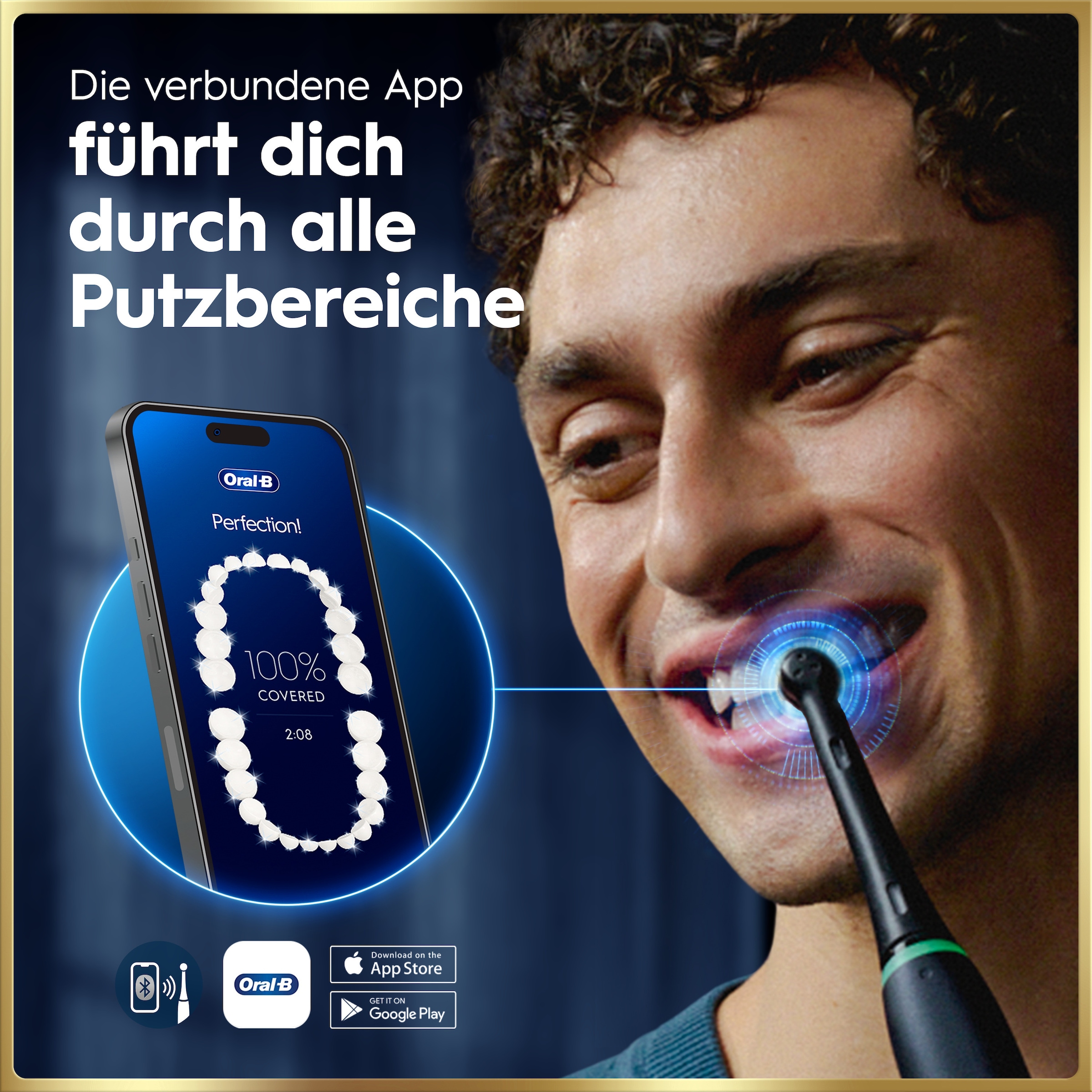 Oral-B Elektrische Zahnbürste »iO 9 Luxe Edition« 1 Stk. Aufsteckbürsten mit Magnet-Technologie, 7 Putzmodi, Farbdisplay & Lade-Reiseetui