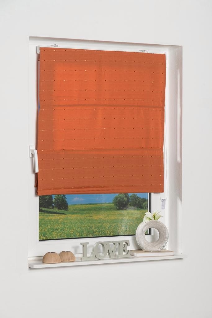 K-Home Raffrollo »Dakar« mit Klemmträger ohne Bohren im Festmaß in orange