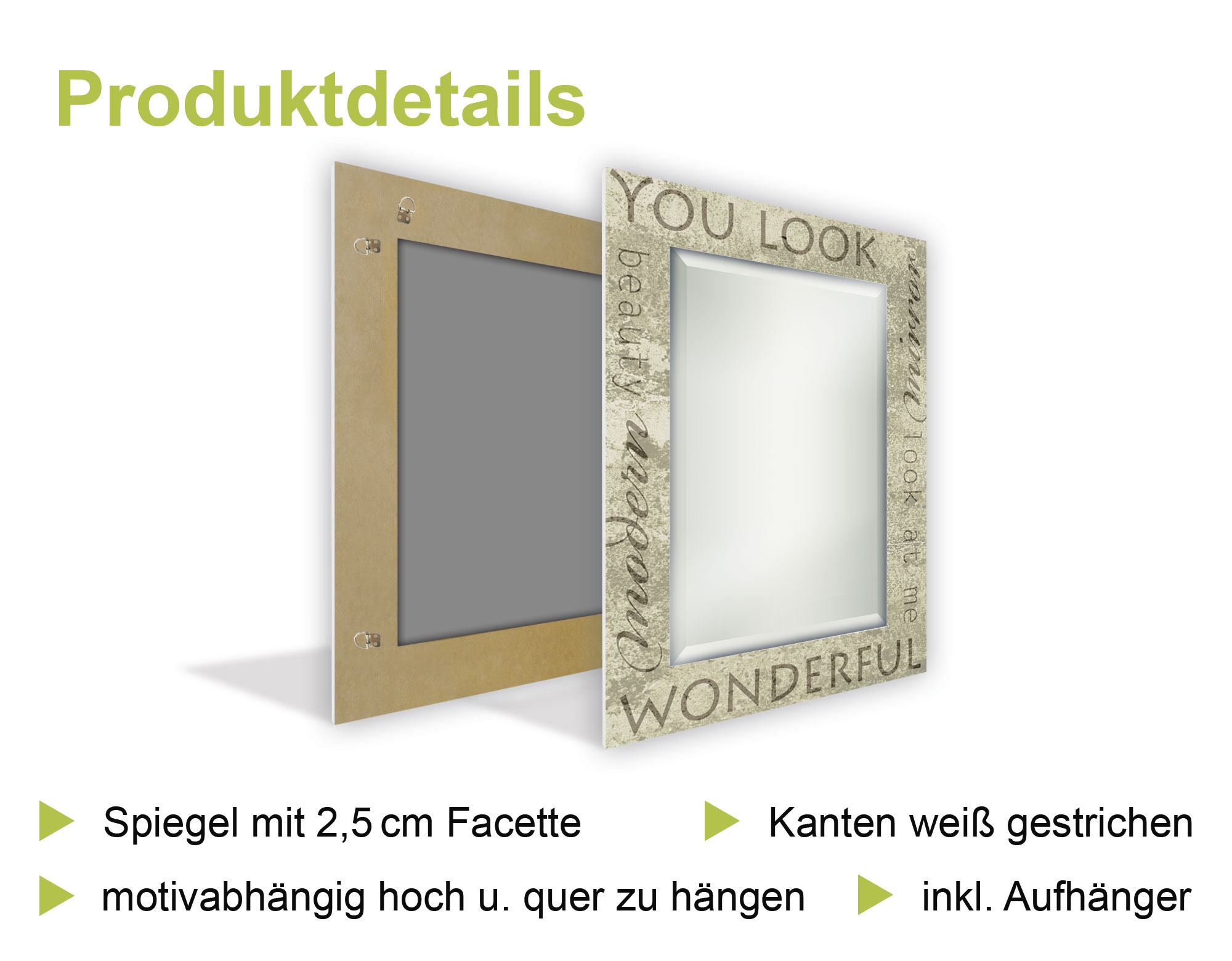 Modern, Wandspiegel, »Wohnen«, Ganzkörperspiegel bei Artland OTTO Dekospiegel online kaufen