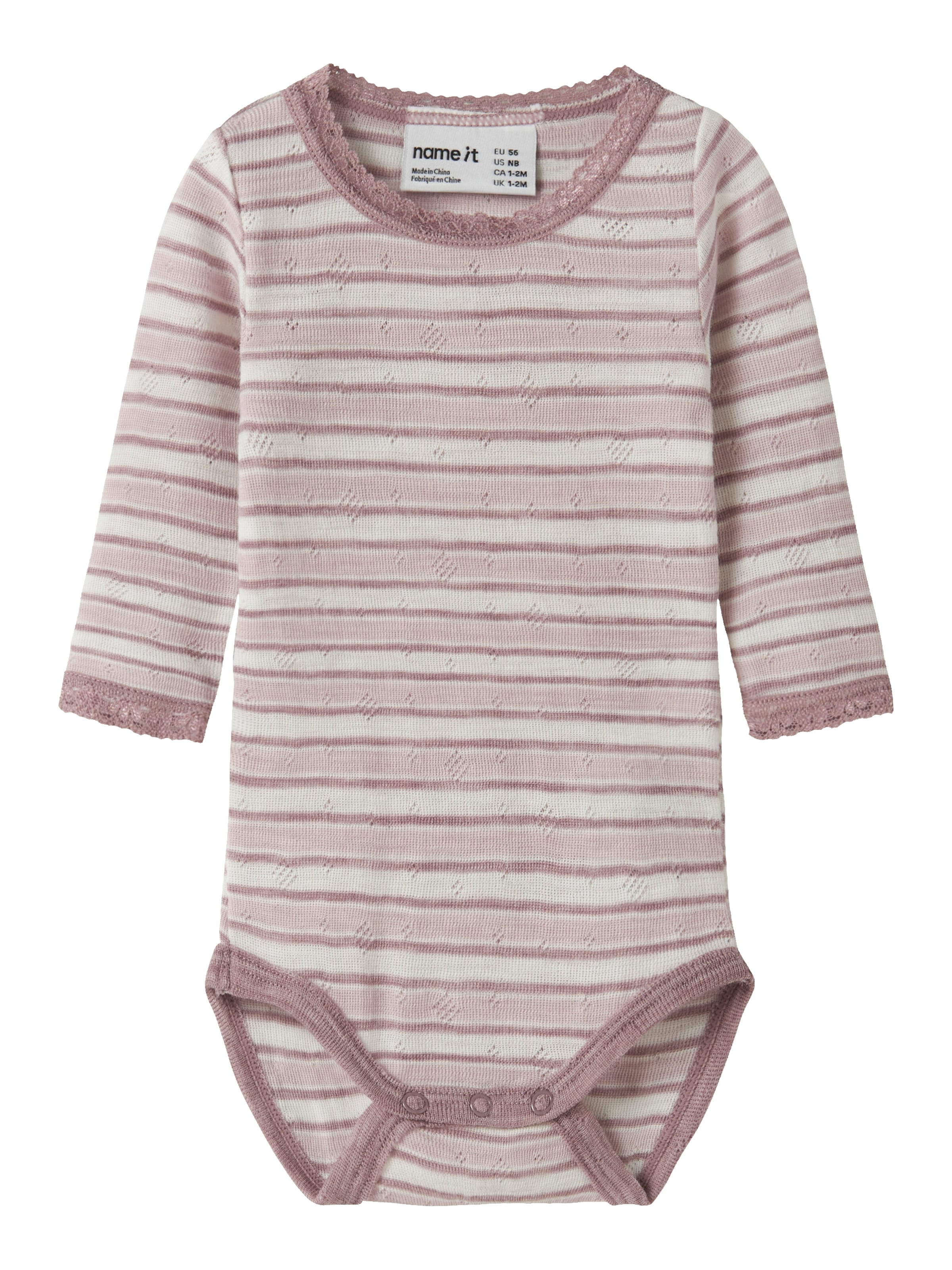Name It Langarmbody »NBFWANG WOOL NEEDLE LS BODY NOOS« Wolle