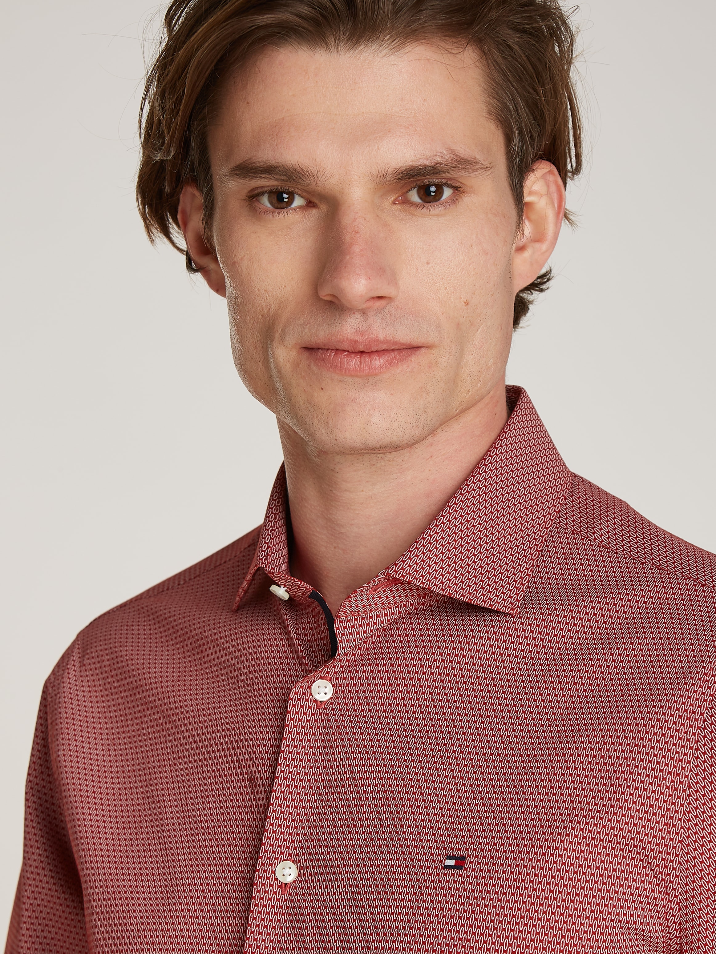 Tommy Hilfiger Businesshemd »CL STRETCH GEO PRINT SF SHIRT«, mit Minimal-Print