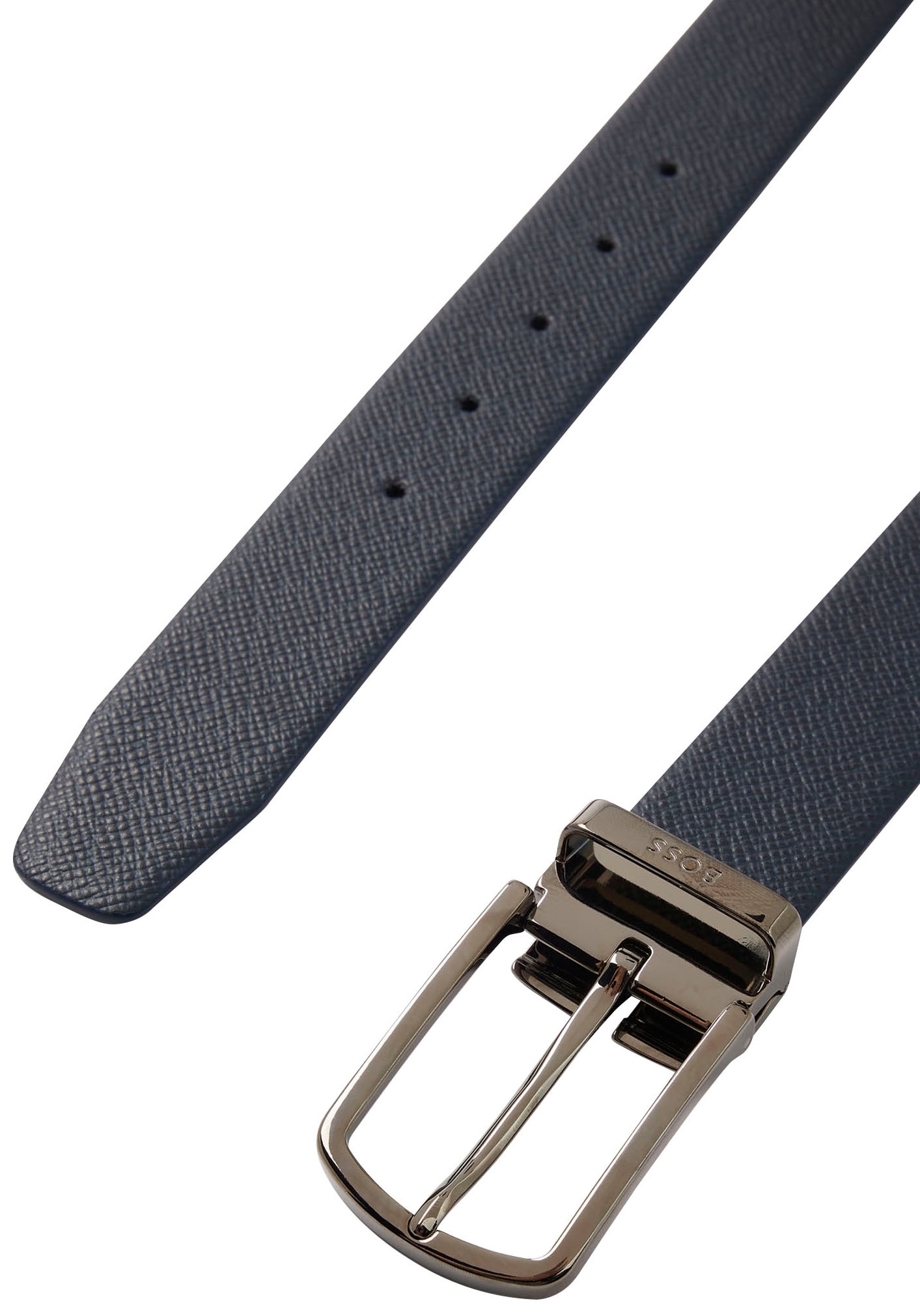 BOSS Ledergürtel, in Onesize Größe, mit Metall-Schnalle und dezenter Logo-Schlaufe