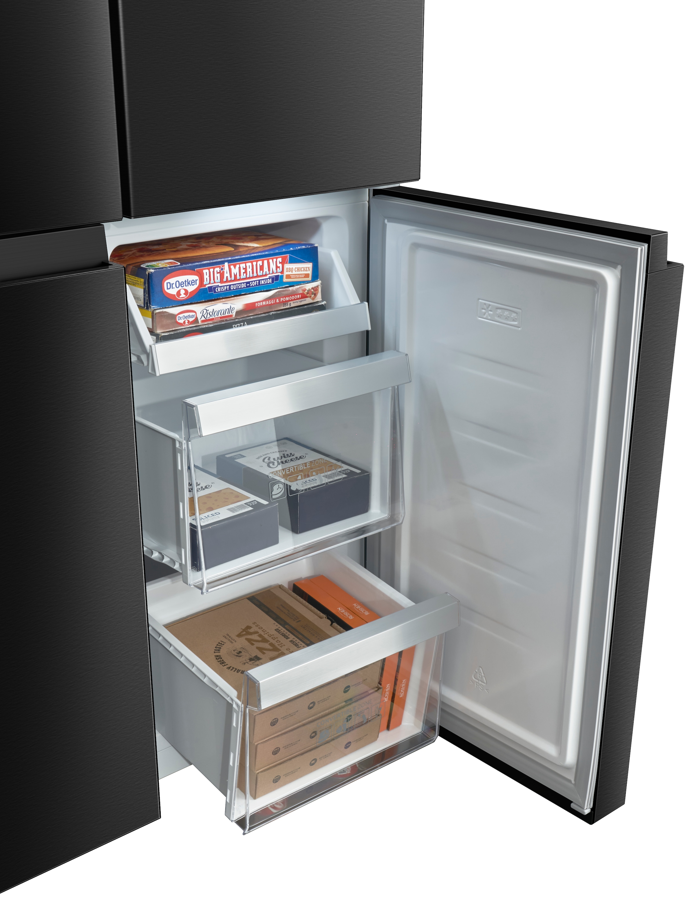 Hanseatic Multi Door »HCDA19090CBI« 190,5 cm hoch 91 cm breit NoFrost, Multizone, Display, Türalarm