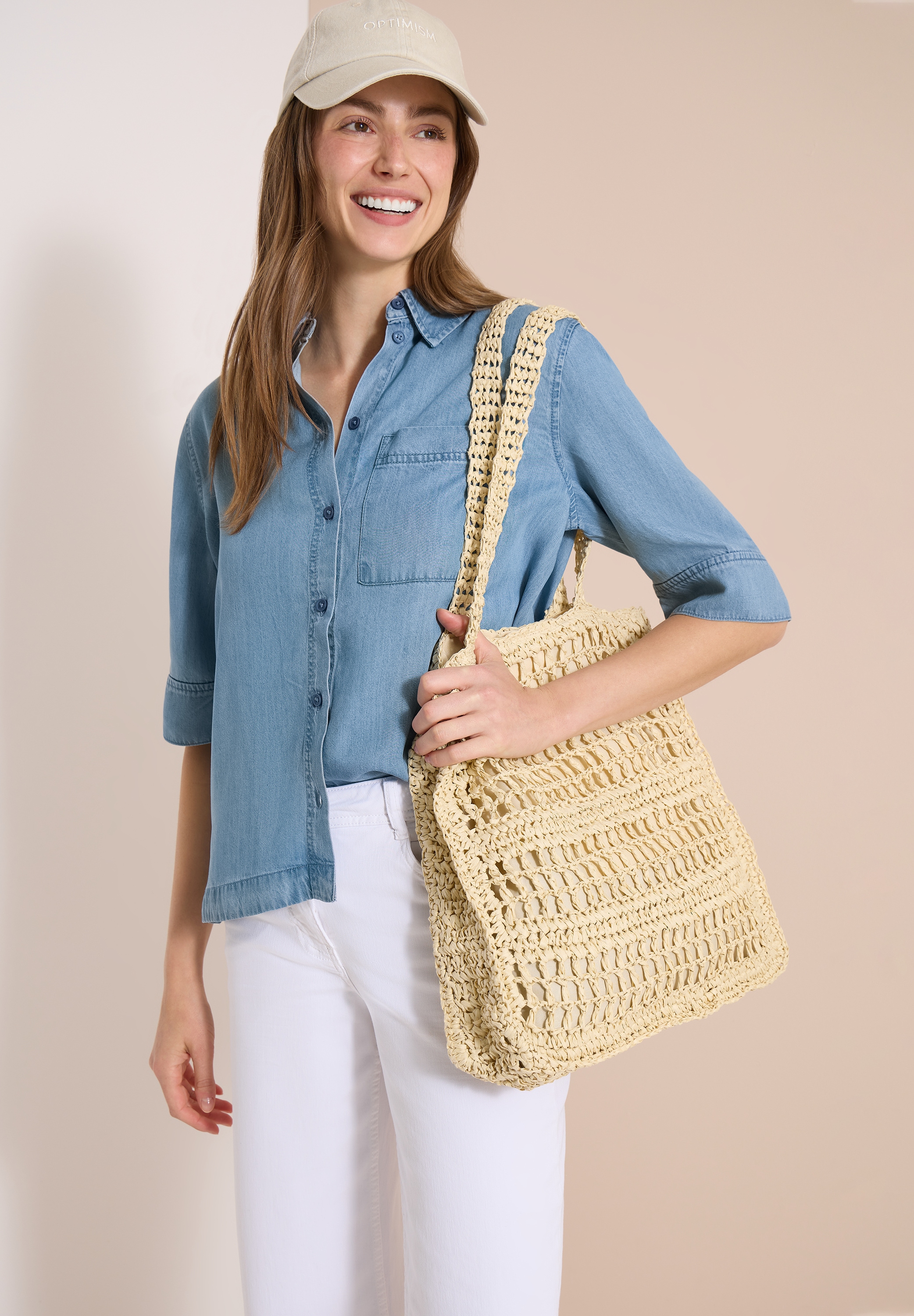 Cecil Hemdbluse im Denim-Look