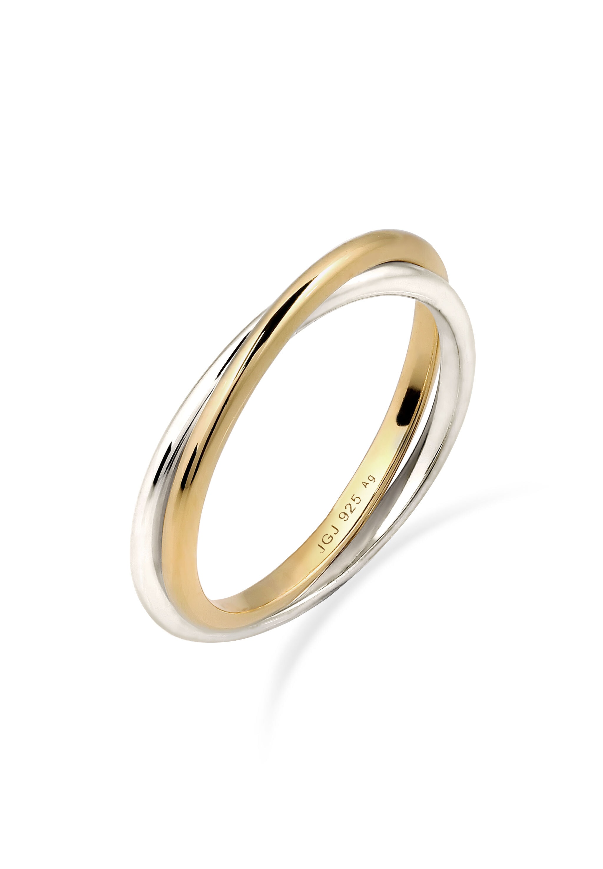 Elli Silberring »Ring Wickelring Bicolor 925 Sterling Silber vergoldet«