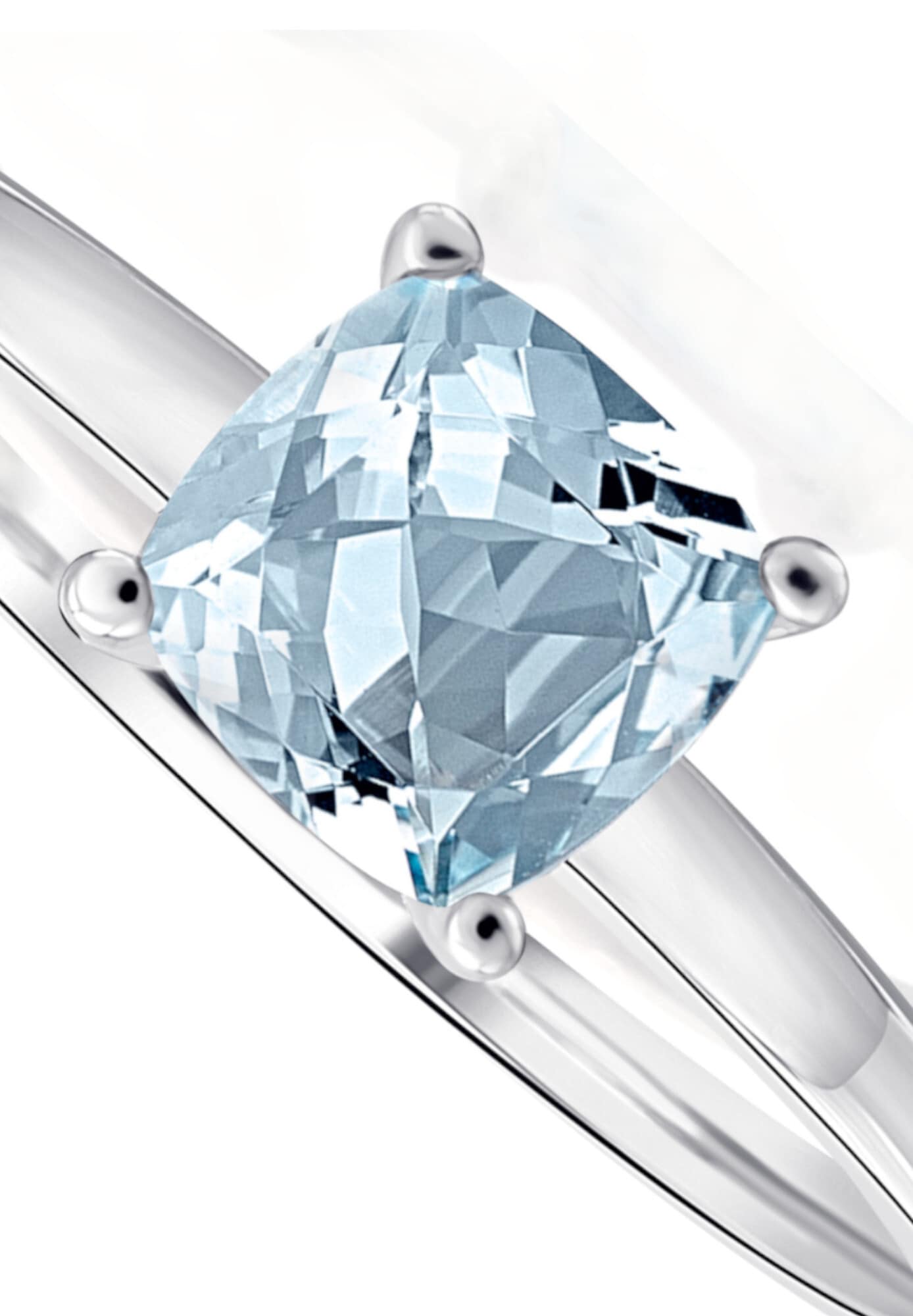 ONE ELEMENT Goldring »Blau Topas Ring aus 333 Weißgold«
