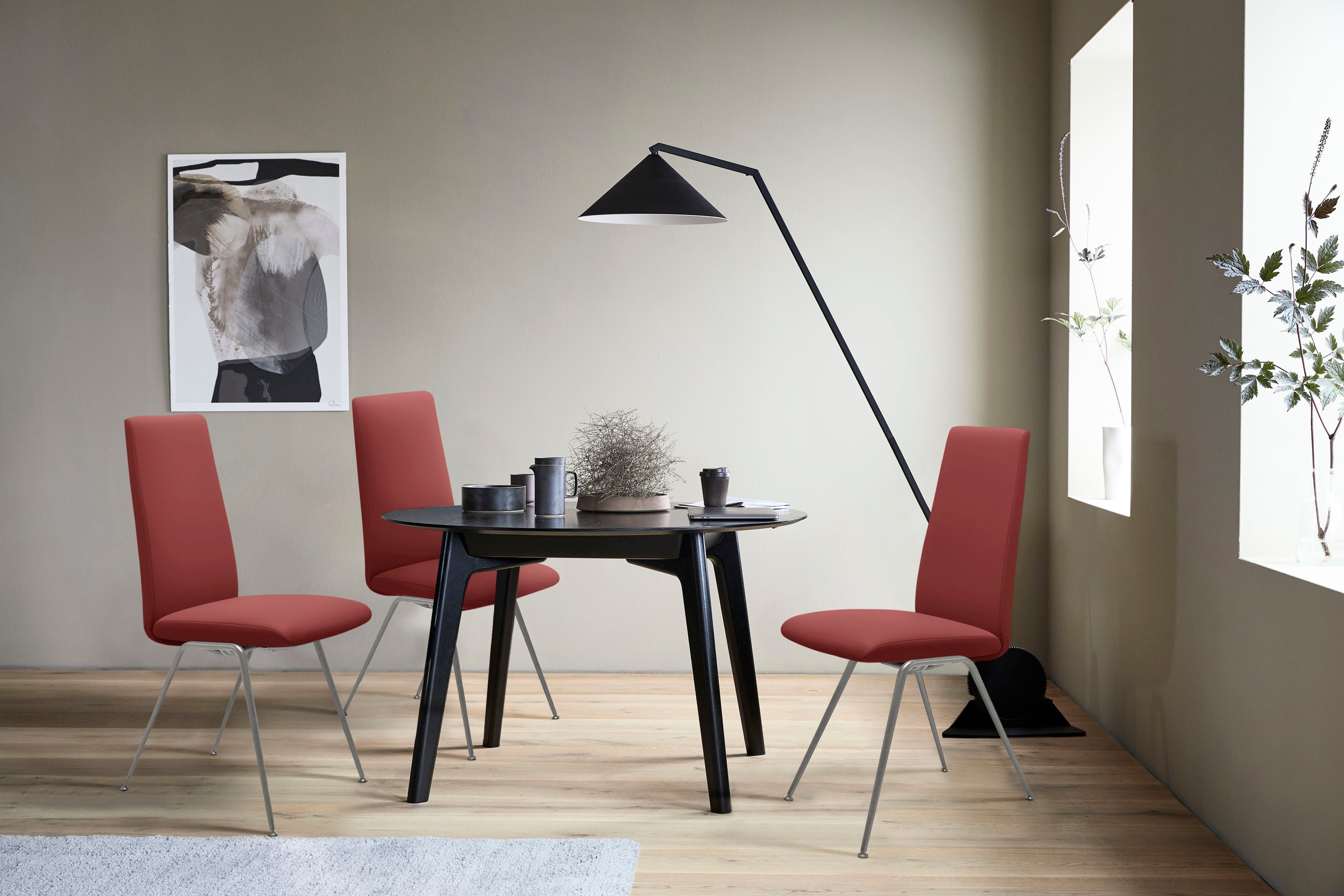 Stressless® Polsterstuhl »Laurel«, Leder PALOMA, High Back, Größe M, mit Beinen aus Stahl in Chrom matt