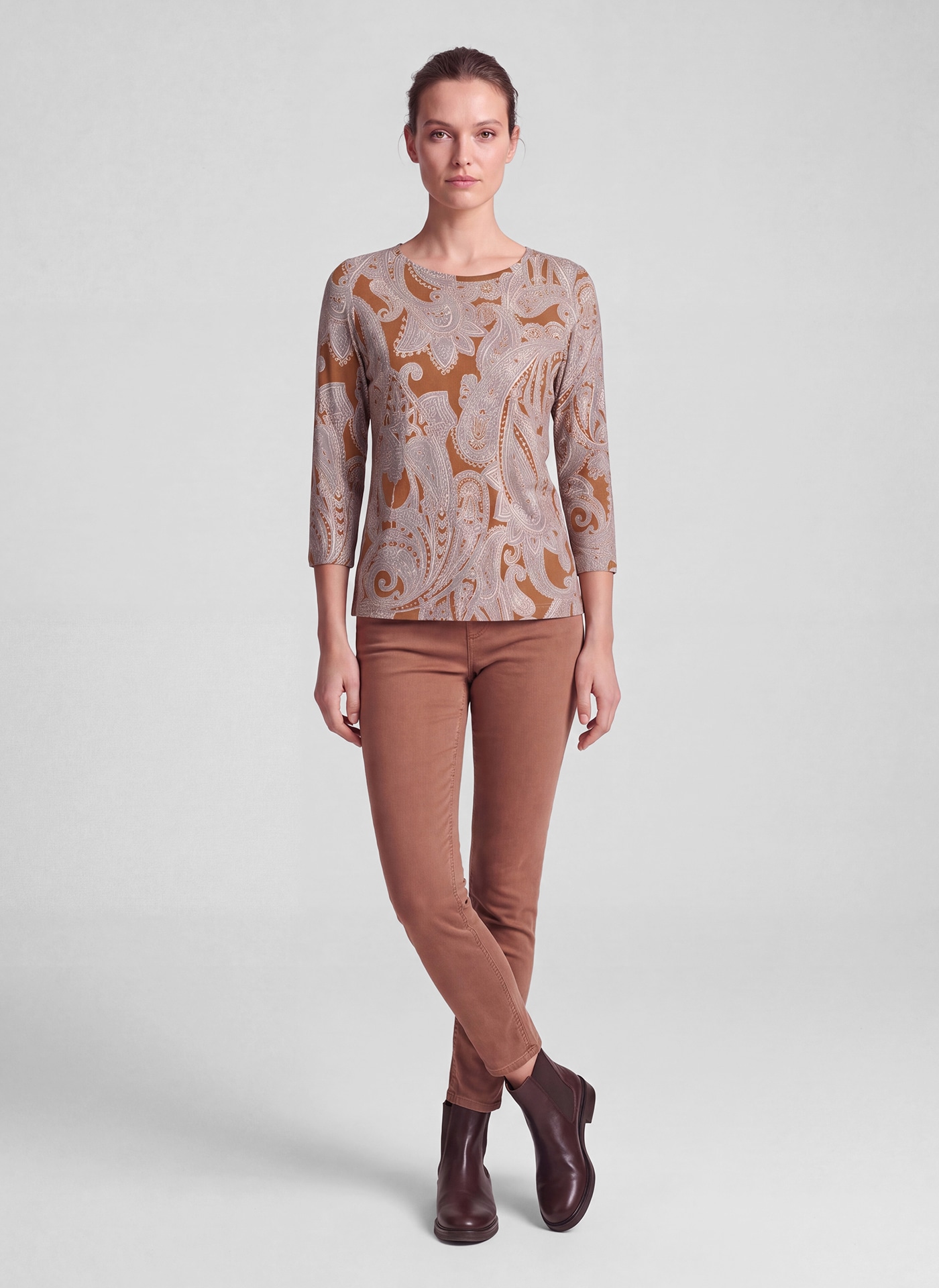 Rabe 3/4-Arm-Shirt Sommershirt mit Allover-Muster