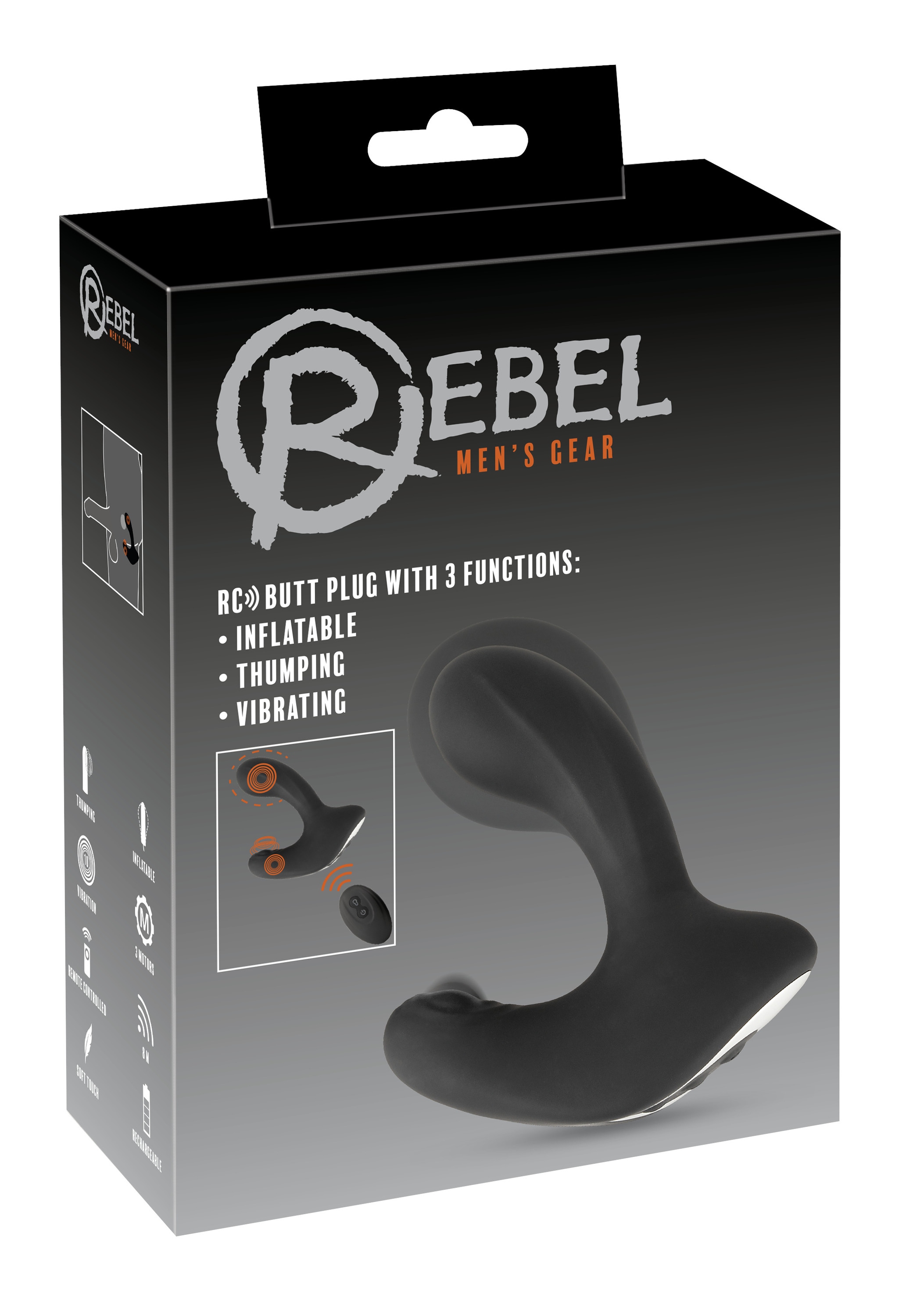 REBEL Anal-Stimulator »Analplug RC B-Plug with 3 functions« ()