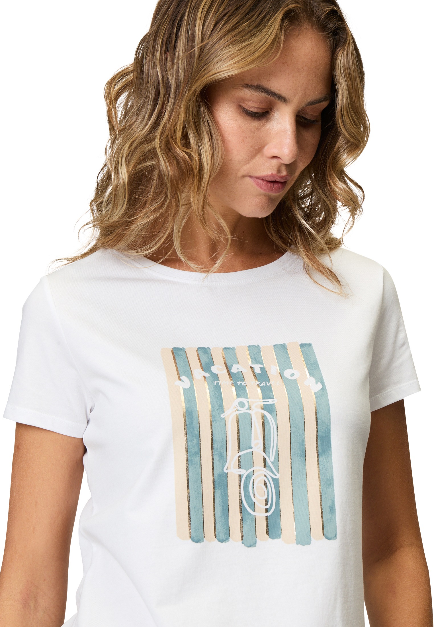 Zero Kurzarmshirt »T-Shirt mit Aufdruck«