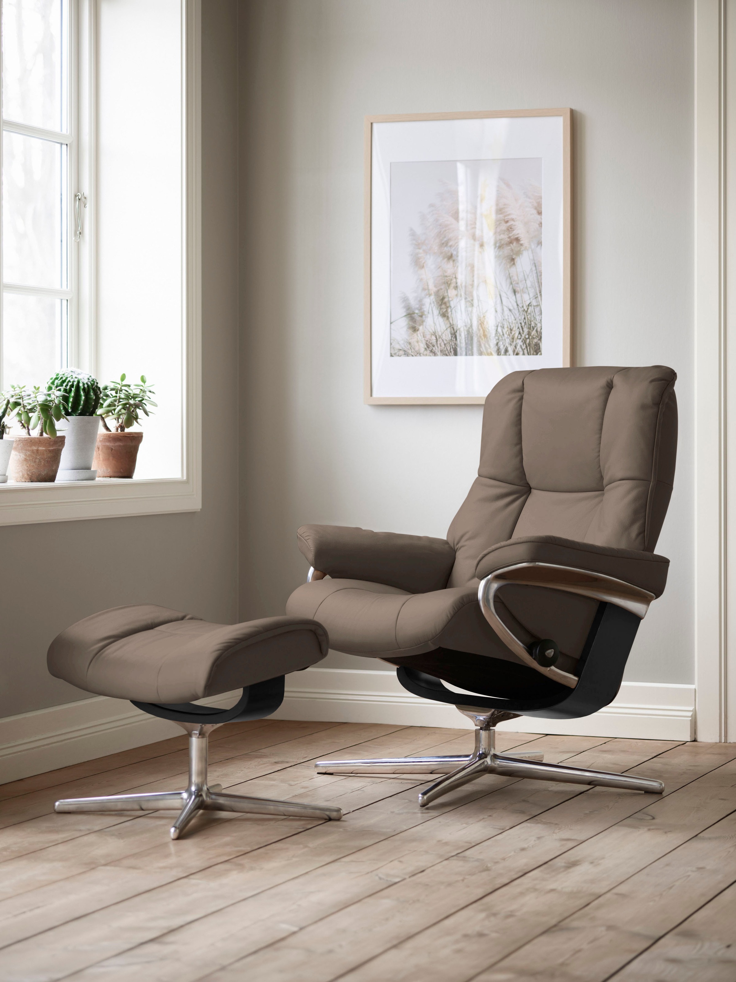 Stressless® Fußhocker »Mayfair«, mit Cross Base, Größe S, M & L, Holzakzent Schwarz