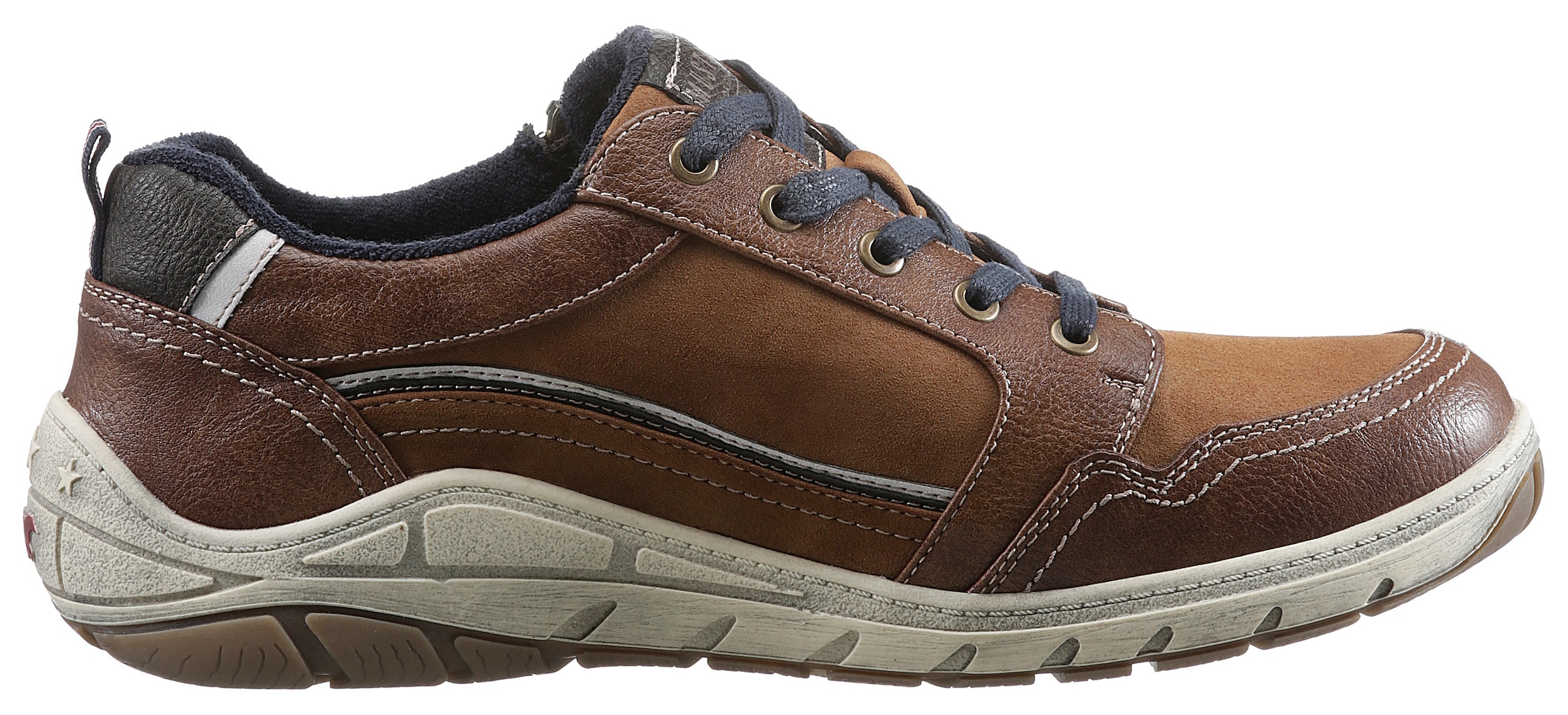 Mustang Shoes Sneaker, mit seitlichem Logoschriftzug, Freizeitschuh, Halbschuh, Schnürschuh