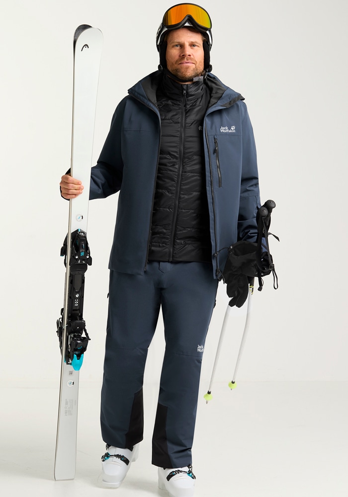 Jack Wolfskin Skijacke »FLOWLINE 3IN1 JKT M«, mit Kapuze