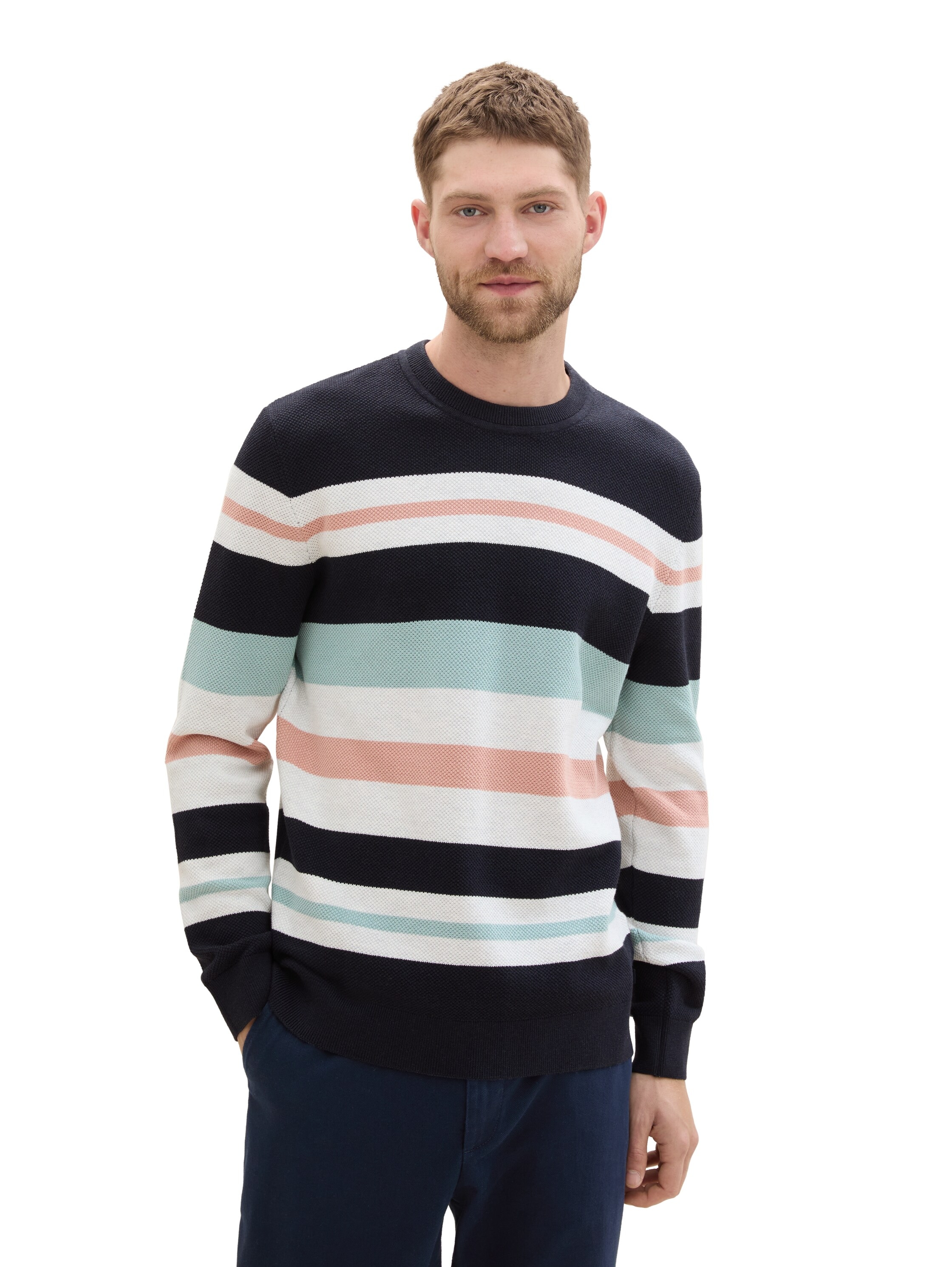 TOM TAILOR Strickpullover, im Streifen-Design