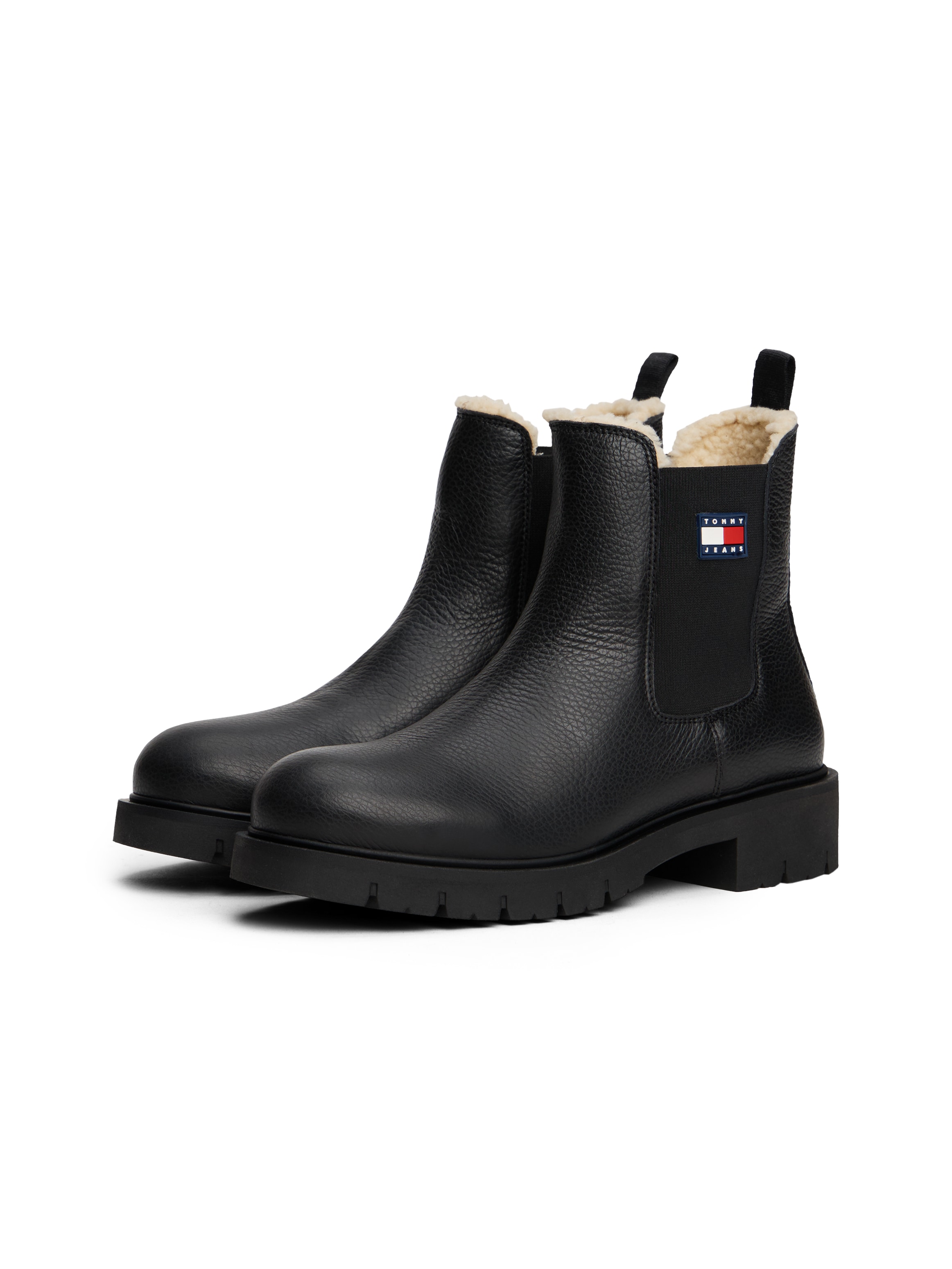Tommy Jeans Damen Chelseaboots »TJW CHELSEA BOOT WL« , Blockabsatz, Stiefelette mit typischer Logoflagge, Größe 41