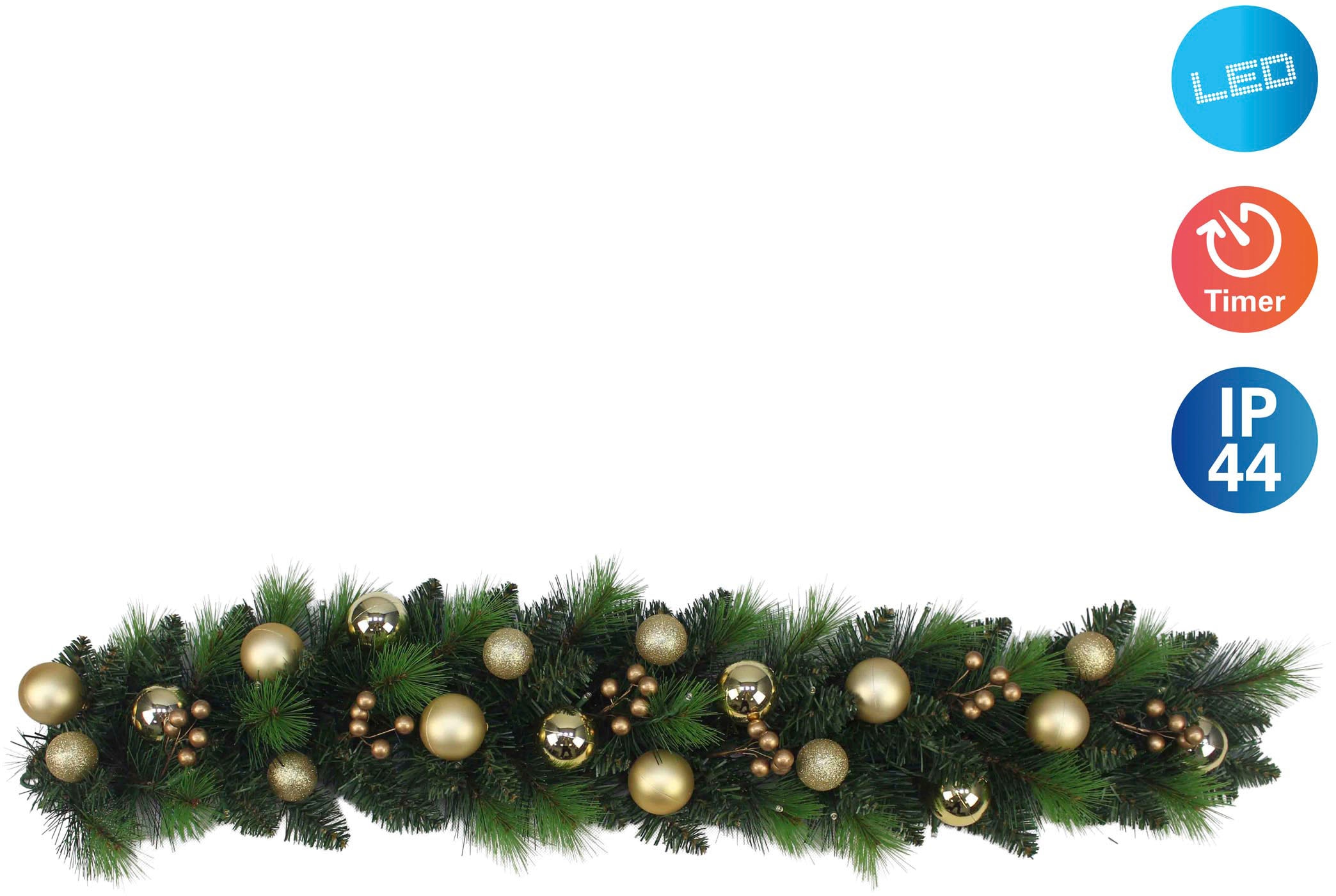 »Noel, LED cm«, Batteriebetrieb und ca. bei OTTO mit online Länge 100 Beeren, Weihnachtsdeko, Dekoobjekt Kugeln Weihnachtsranke näve