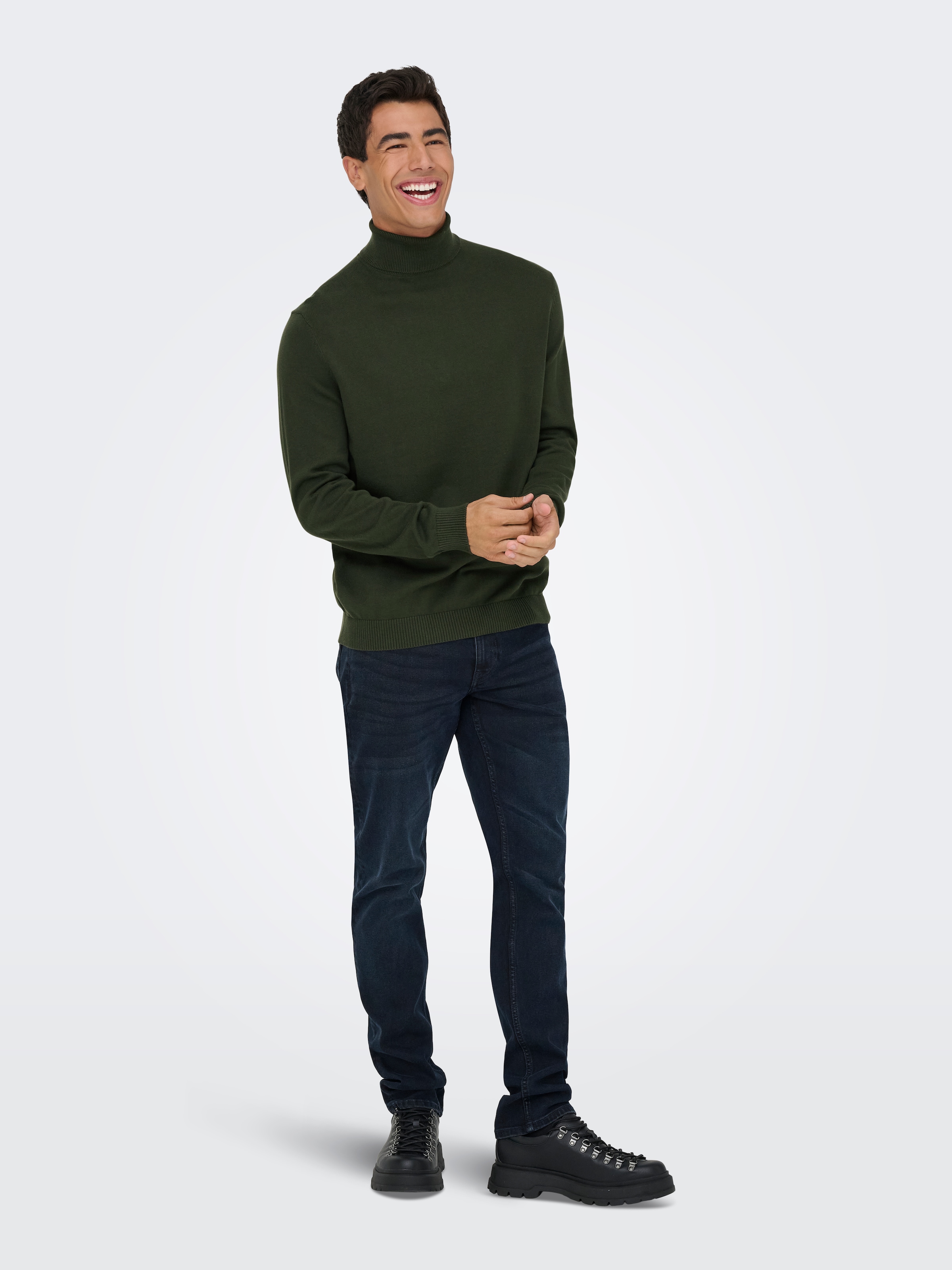 ONLY & SONS Rollkragenpullover »ONSHOLGER REG ROLL NECK KNIT - OTL«